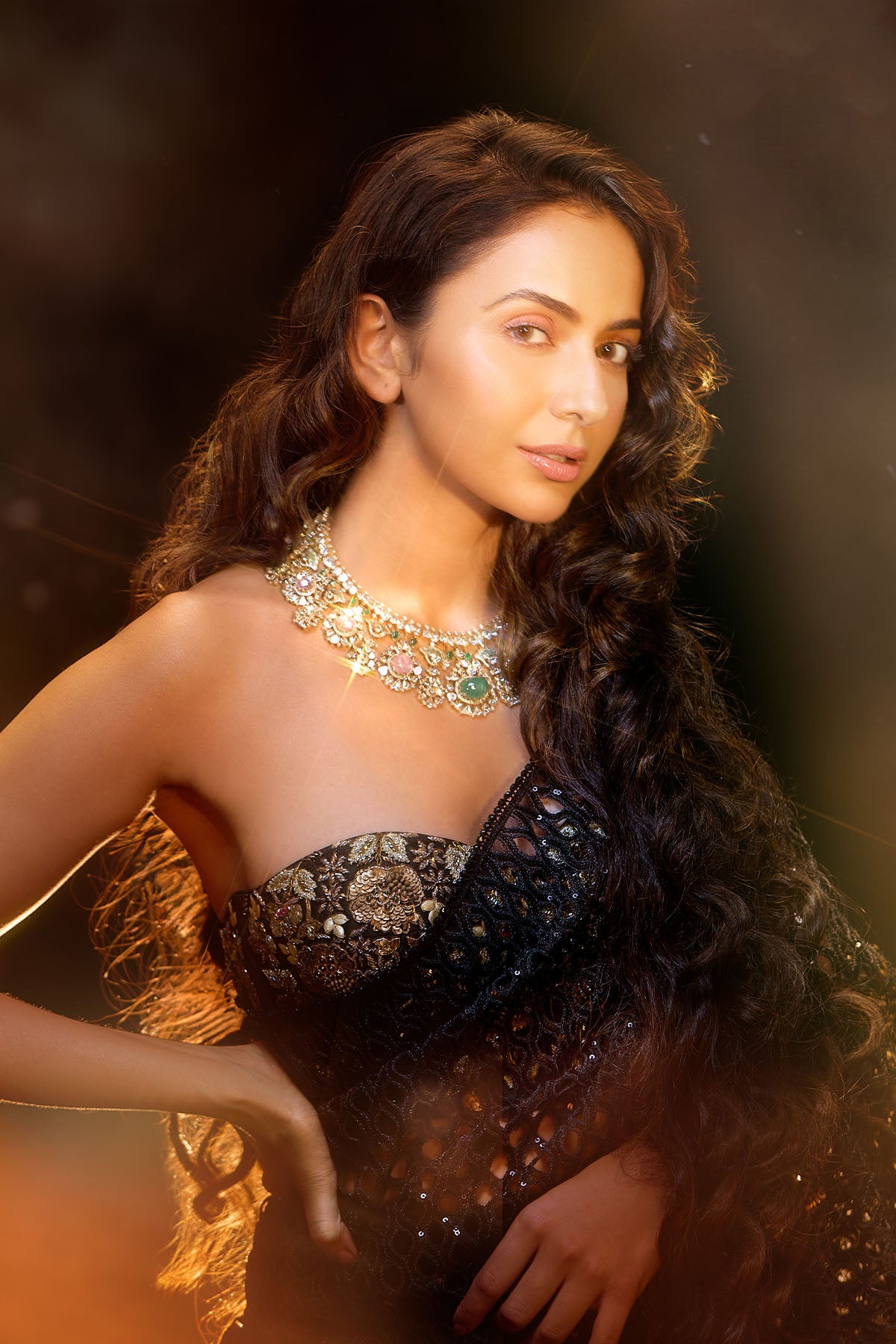 Rakul preet in Ullas saree set
