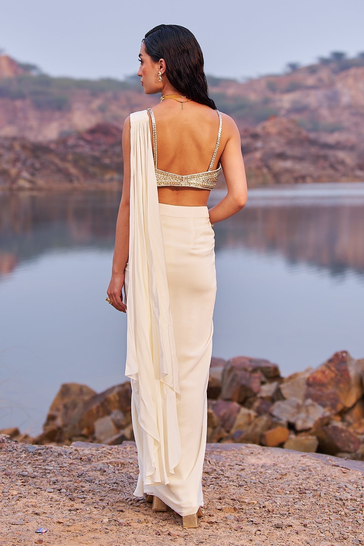 SUNEHRI SUBH SAREE SET