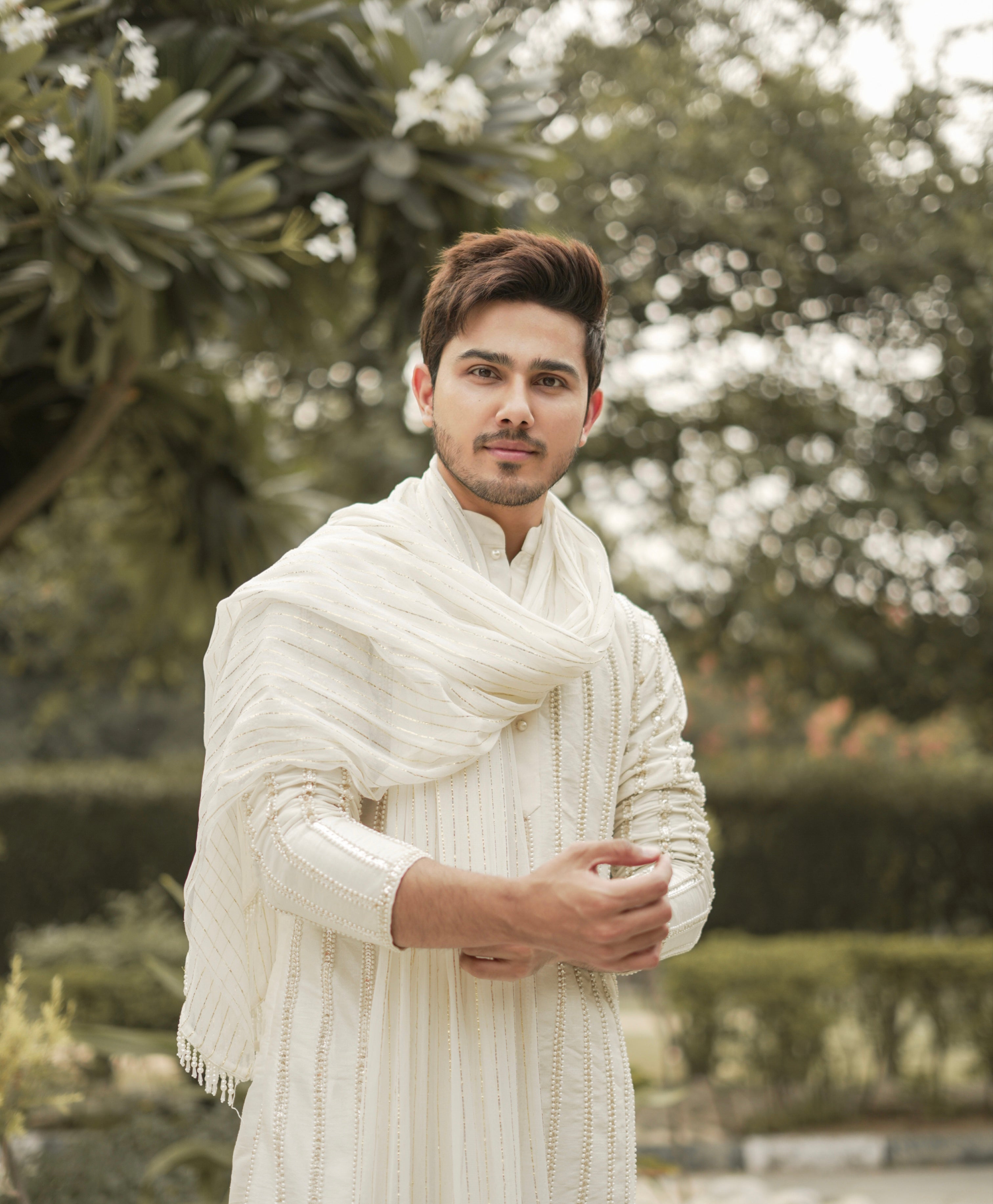 Ivory Embroidery Kurta
