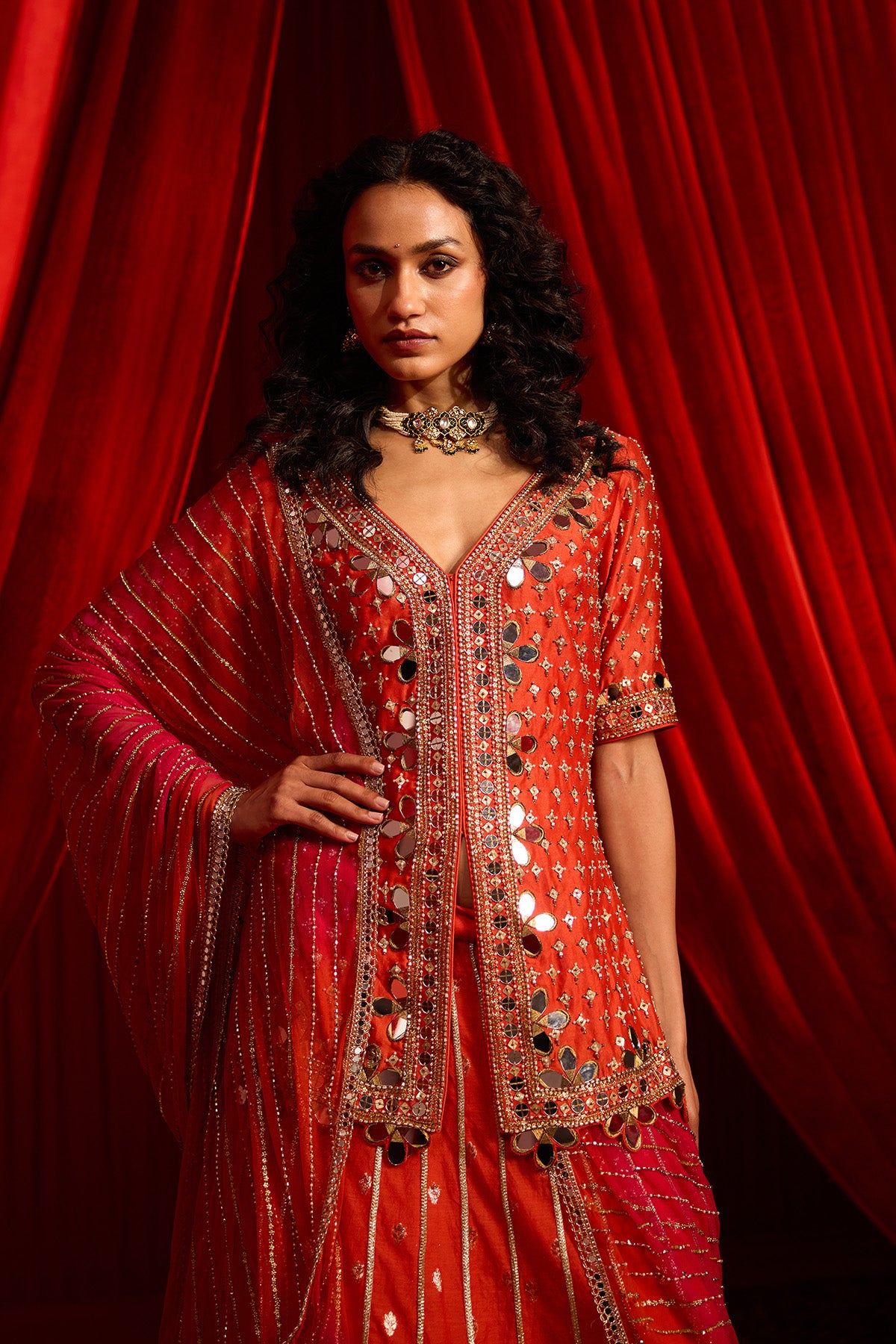 NARANGI ANVAYA LEHNGA SET