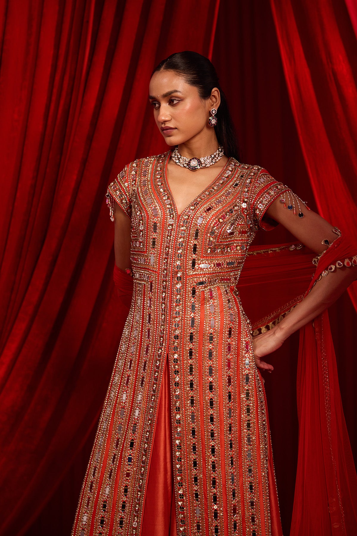 NARANGI MEERAS LEHENGA SET