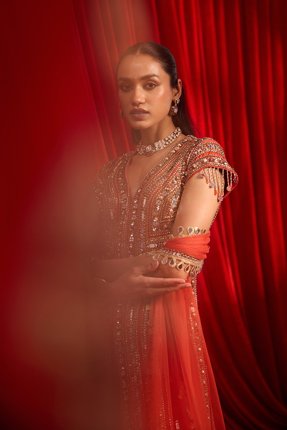 NARANGI MEERAS LEHENGA SET