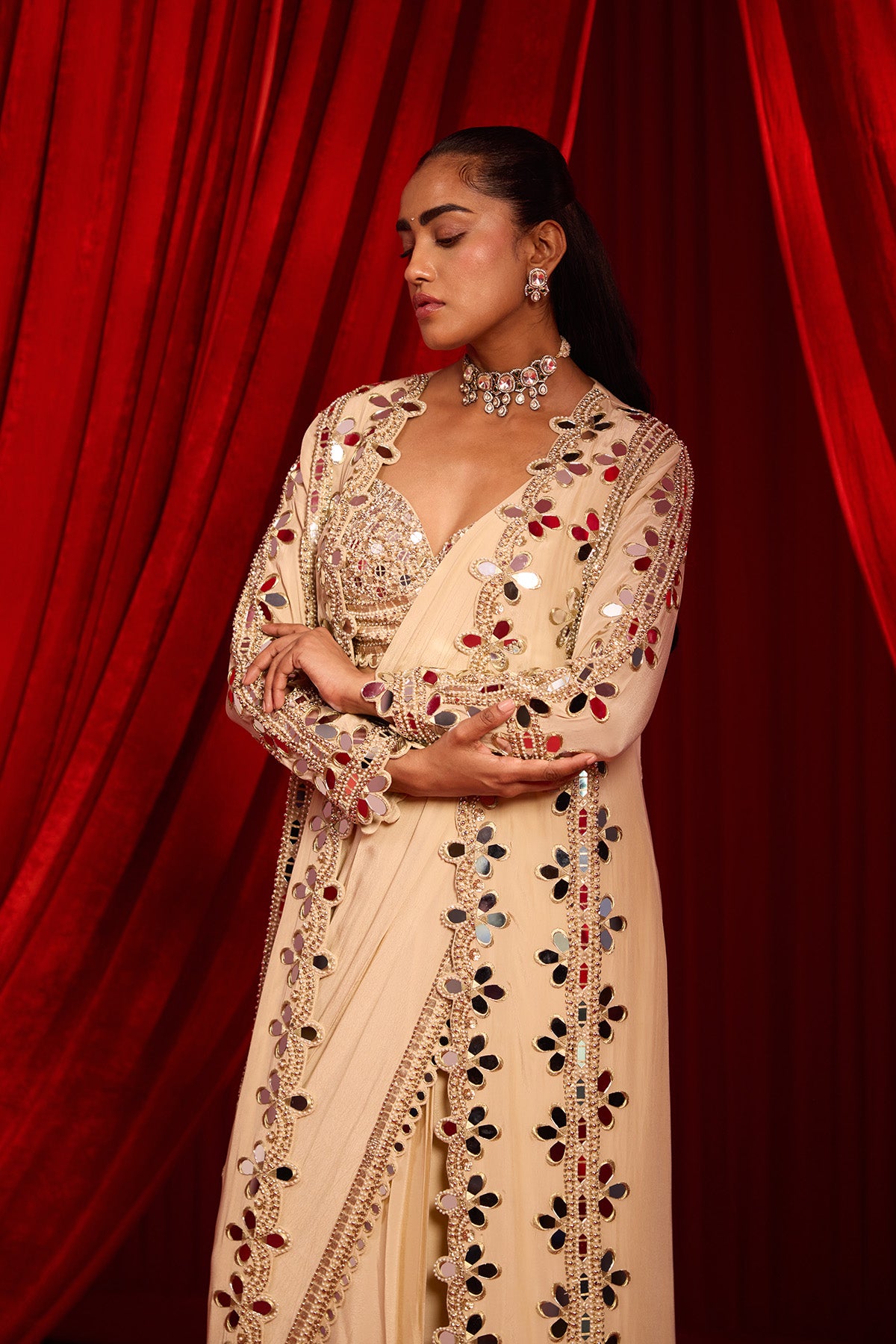 SUNHERI ANVAYA SAREE SET