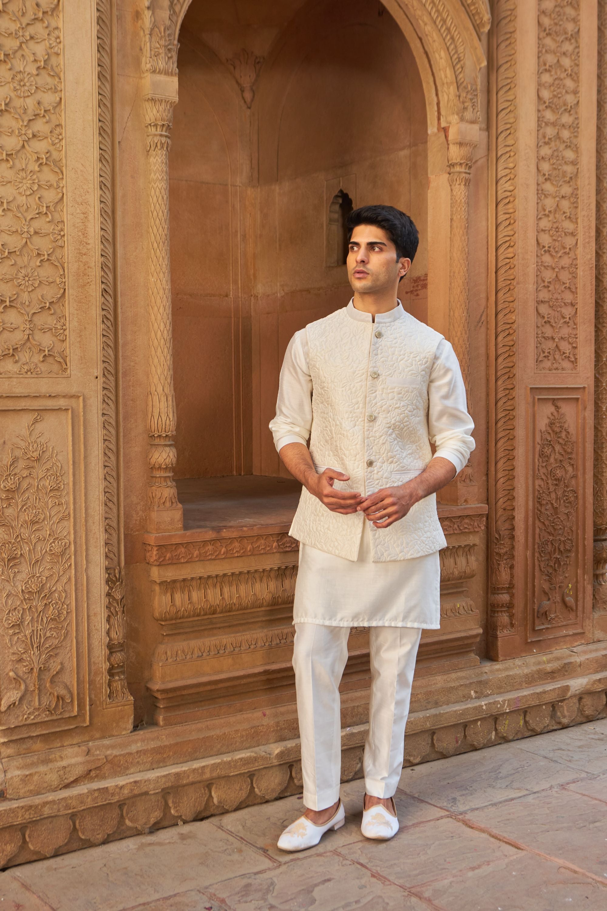 QUILTTED BANDI WITH KURTA SET