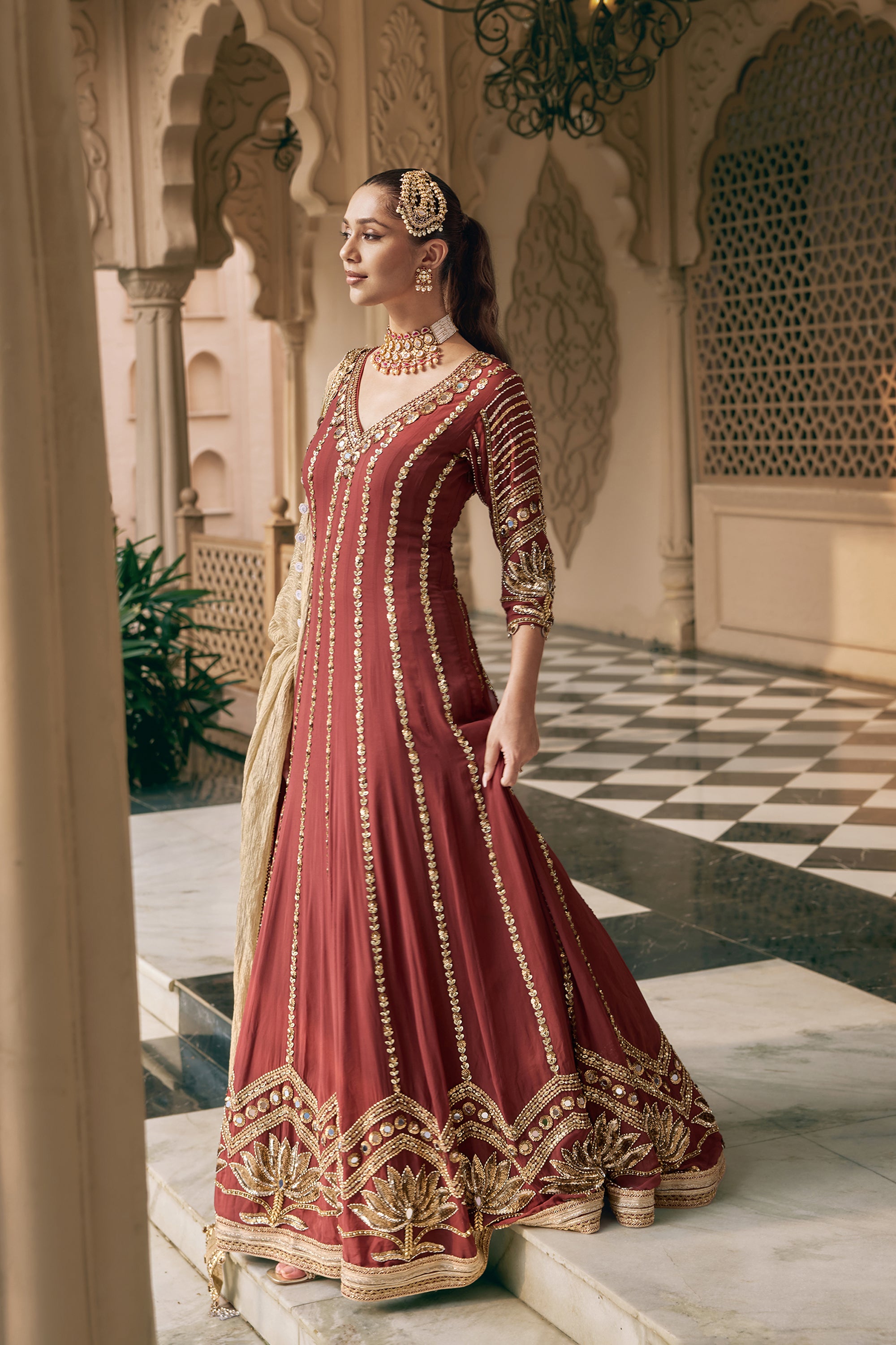 TAMRA PADMA ANARKALI SET