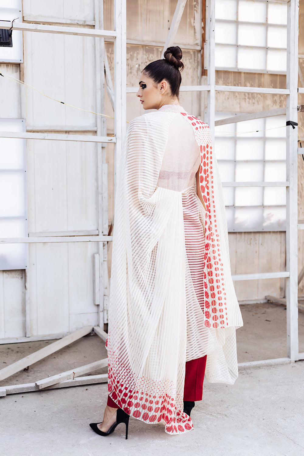 Buy Women's Red phase Indowestern Set | Nidhika Shekhar