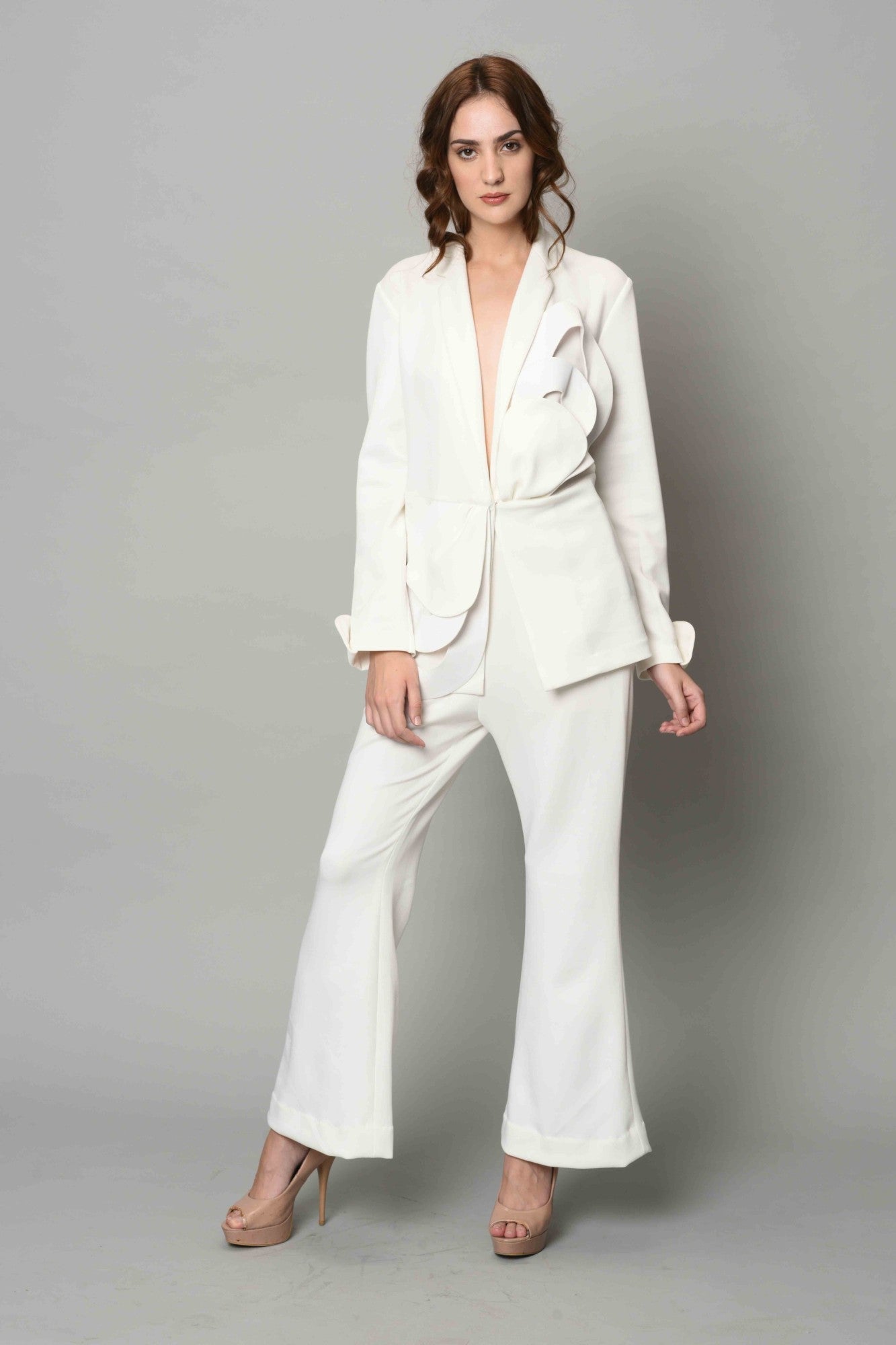 Buy Women's Classic Ivory Blazer Set | Nidhika Shekhar