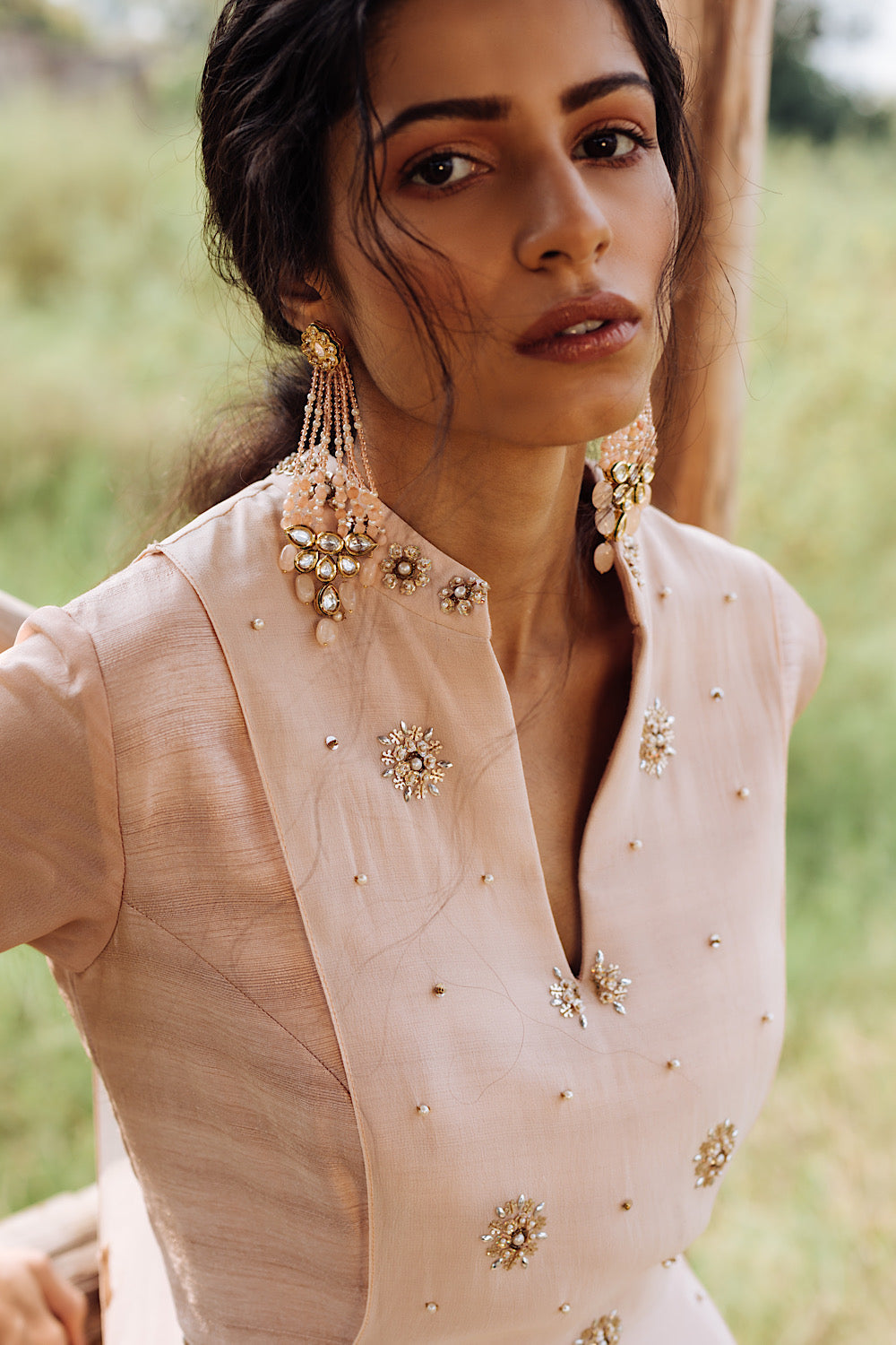 Buy Women's Designer Pink Drape Jumpsuit | Nidhika Shekhar