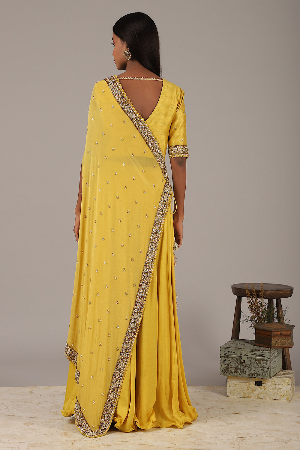 Women's Designer Wrap Dupatta Lehenga Set | Nidhika Shekhar