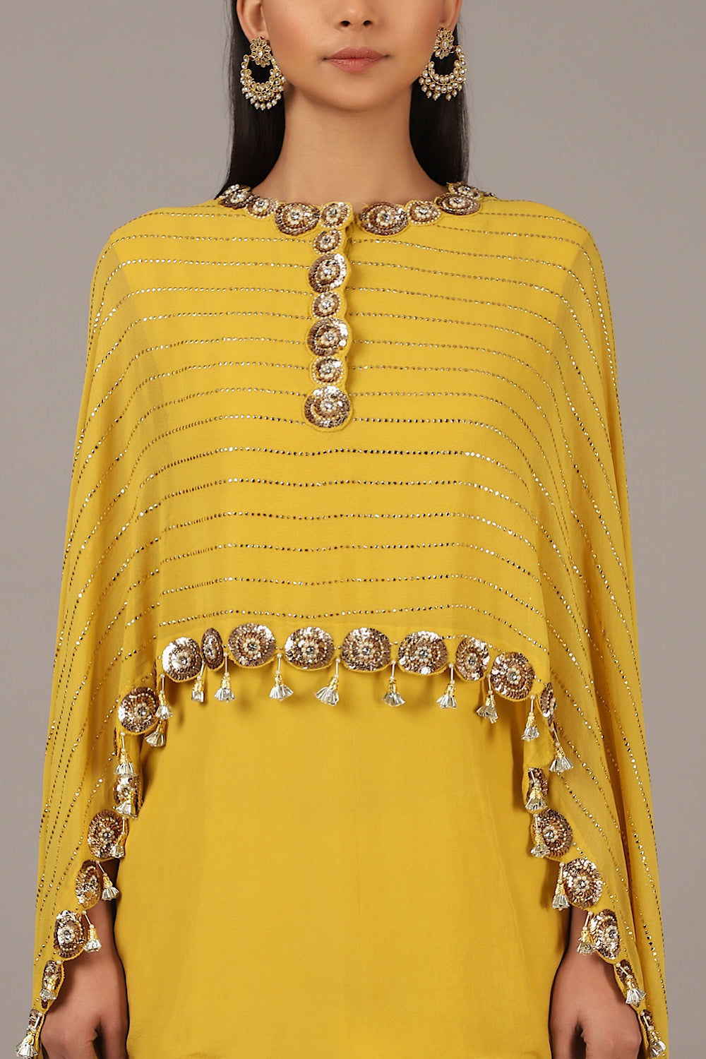 Buy Designer Yellow Drape Sharara Set | Nidhika Shekhar