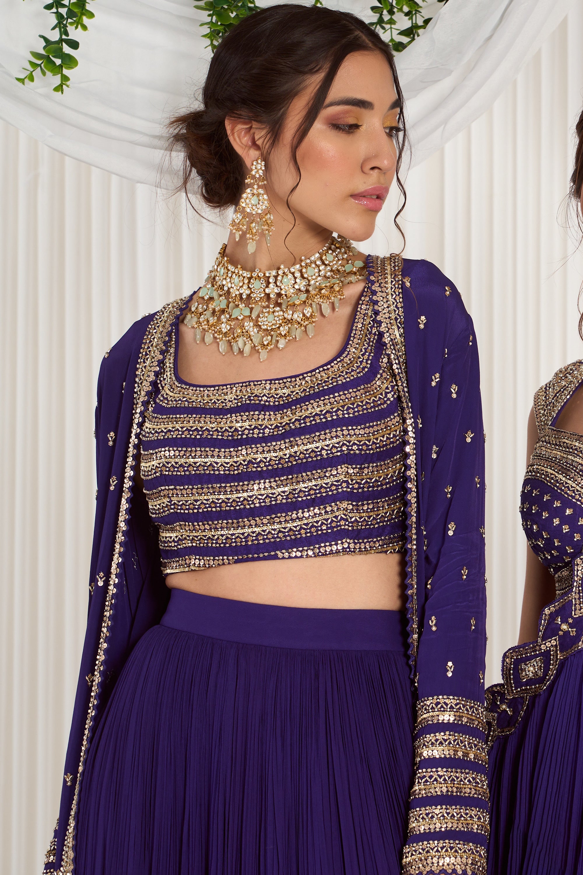 Buy Narangi Tyohaar - Crinkle Lehenga Set | Nidhika Shekhar