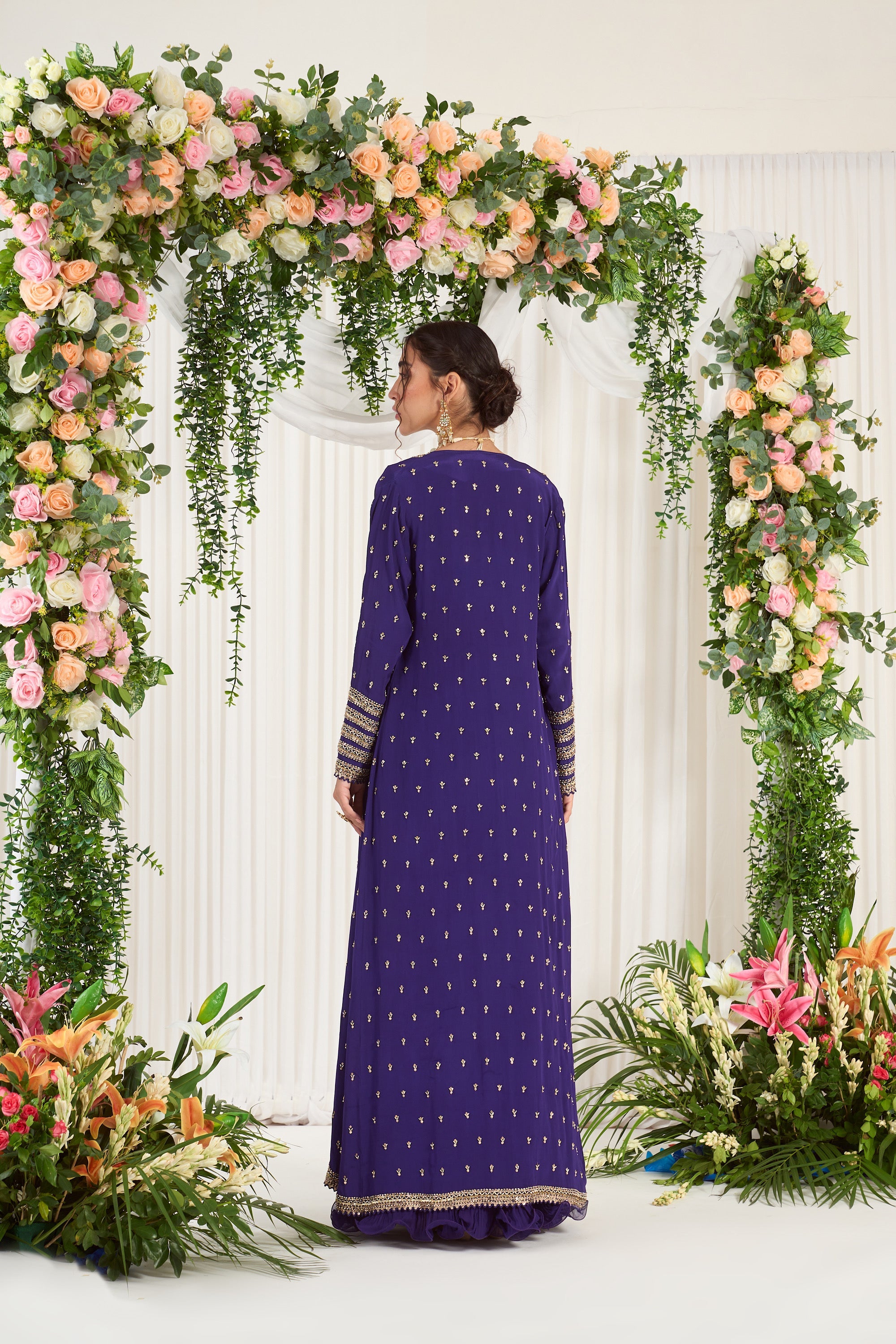 Buy Narangi Tyohaar - Crinkle Lehenga Set | Nidhika Shekhar