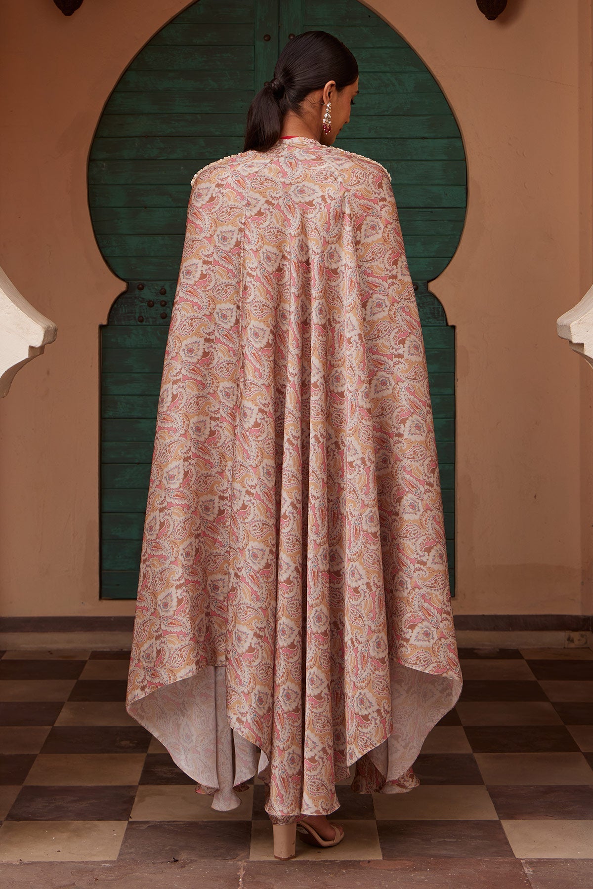 Designer Beige Jashan-E-Bahaar Co-ord Set