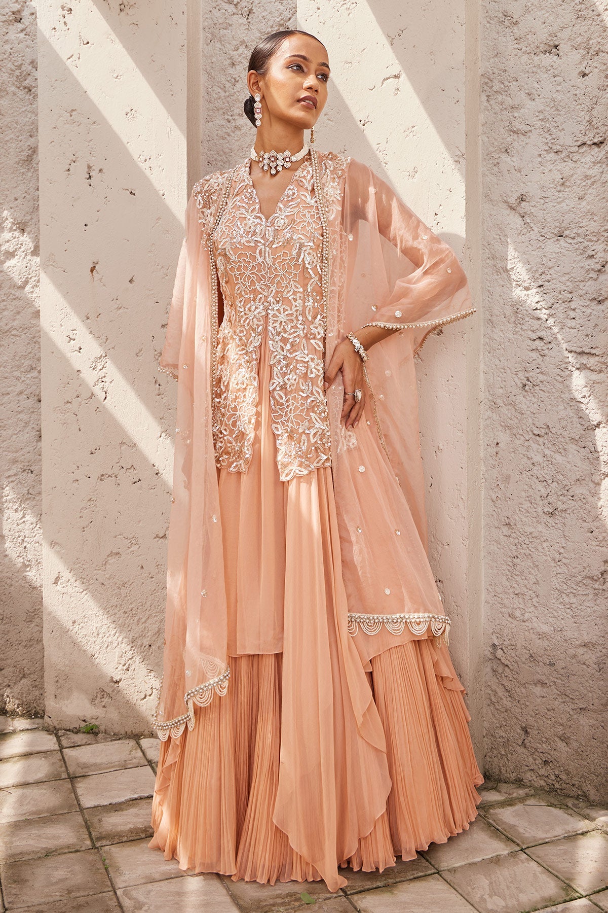 Buy Pink Bahaare -E- Jalsaa Anarkali | Nidhika Shekhar