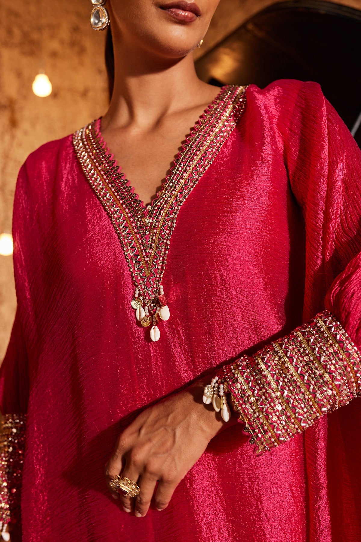 Buy Women's Gulabi Jashan Kaftan Set | Nidhika Shekhar