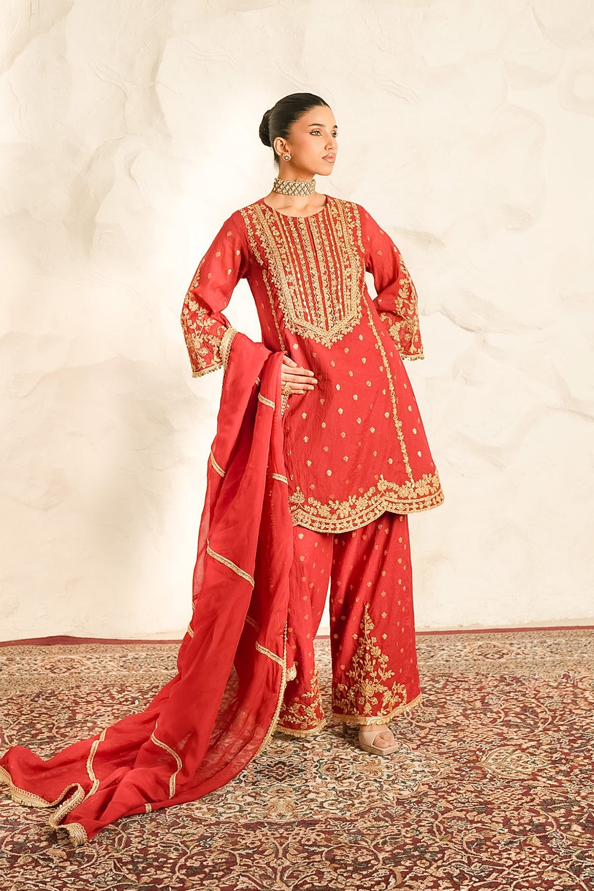 Surkh Lal Kurta Set