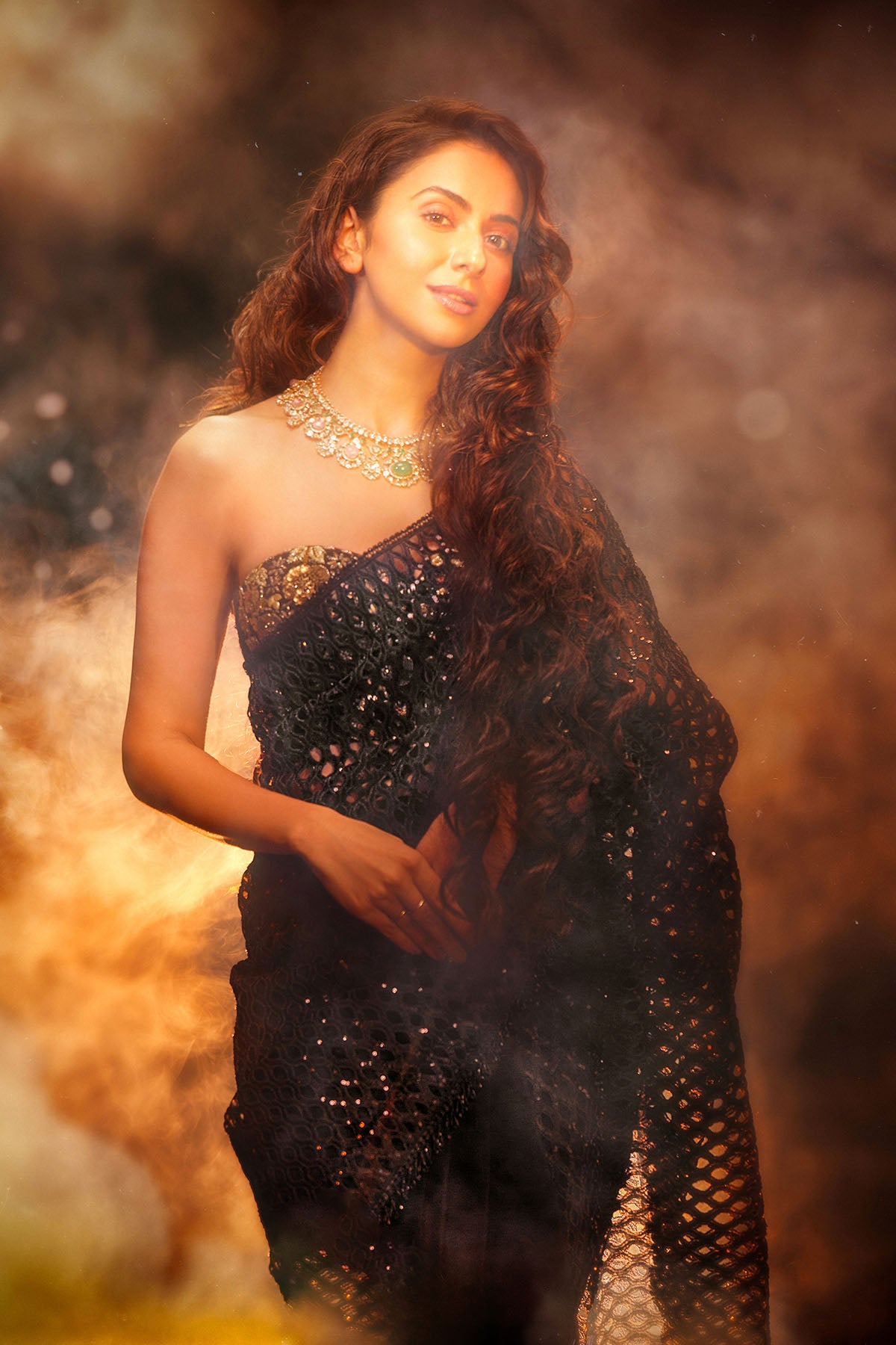 Rakul preet in Ullas saree set