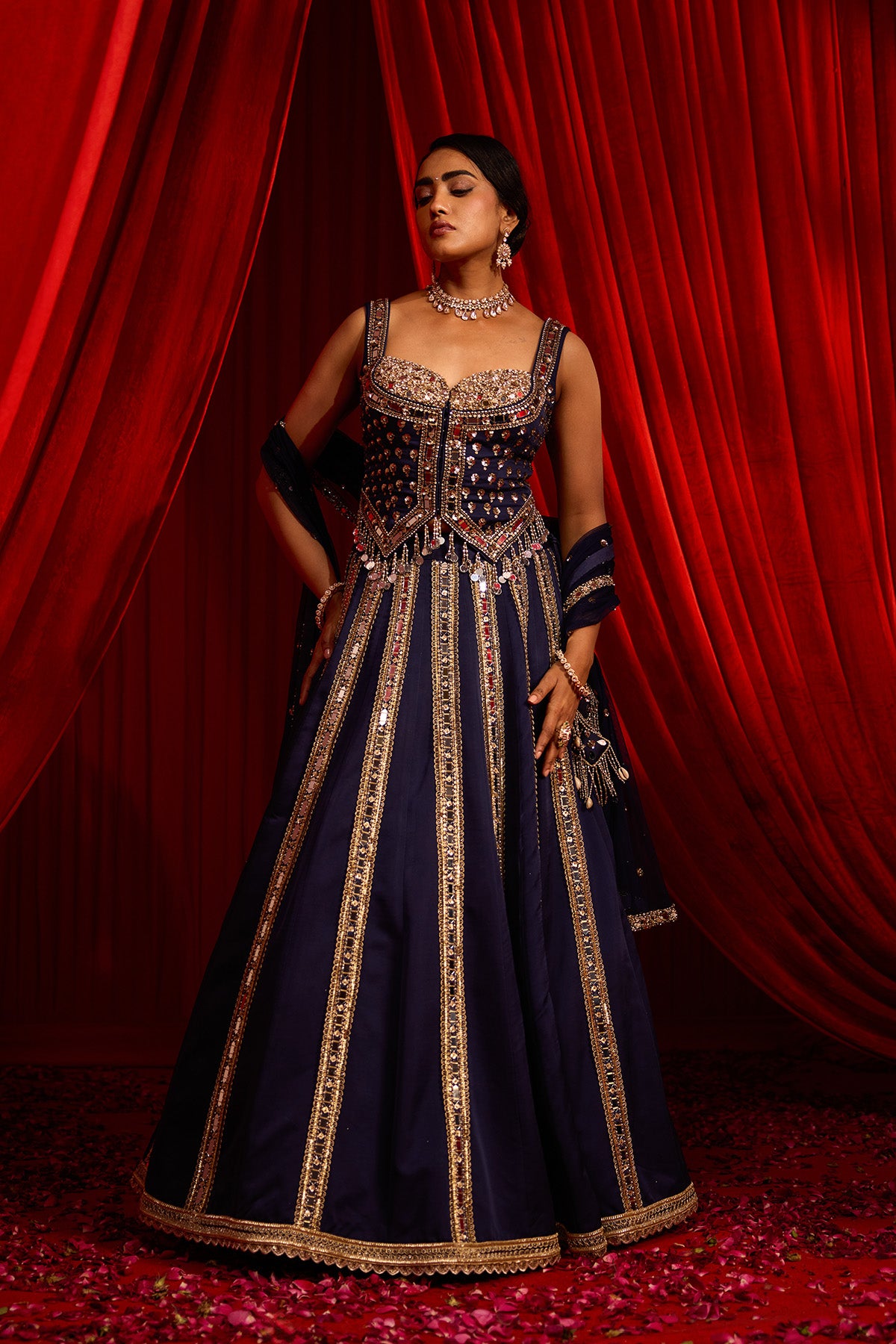 ANVAYA NEEL LEHENGA SET