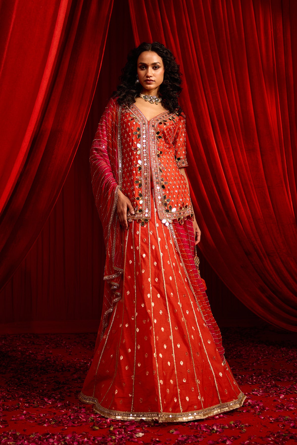 NARANGI ANVAYA LEHNGA SET