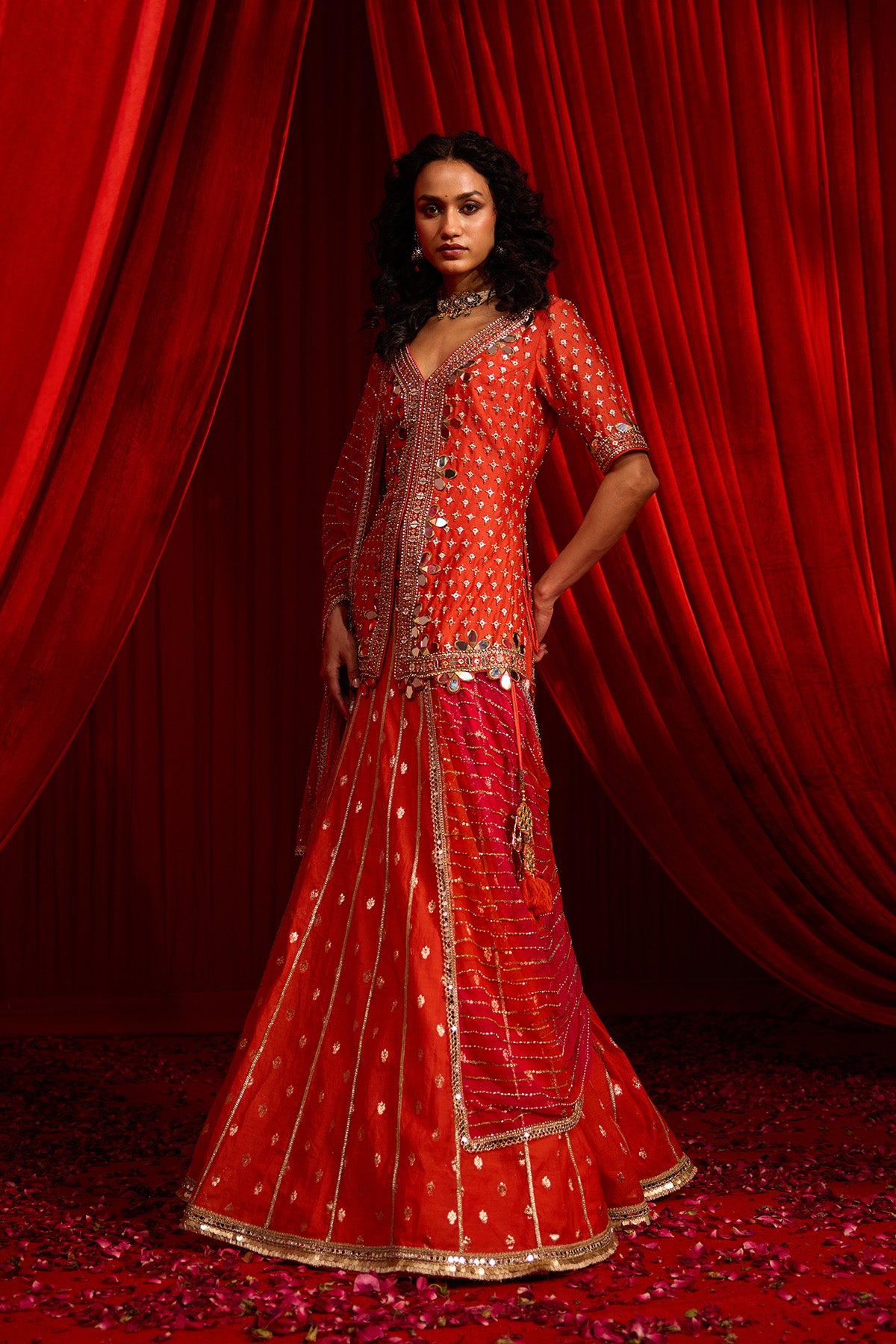 NARANGI ANVAYA LEHNGA SET