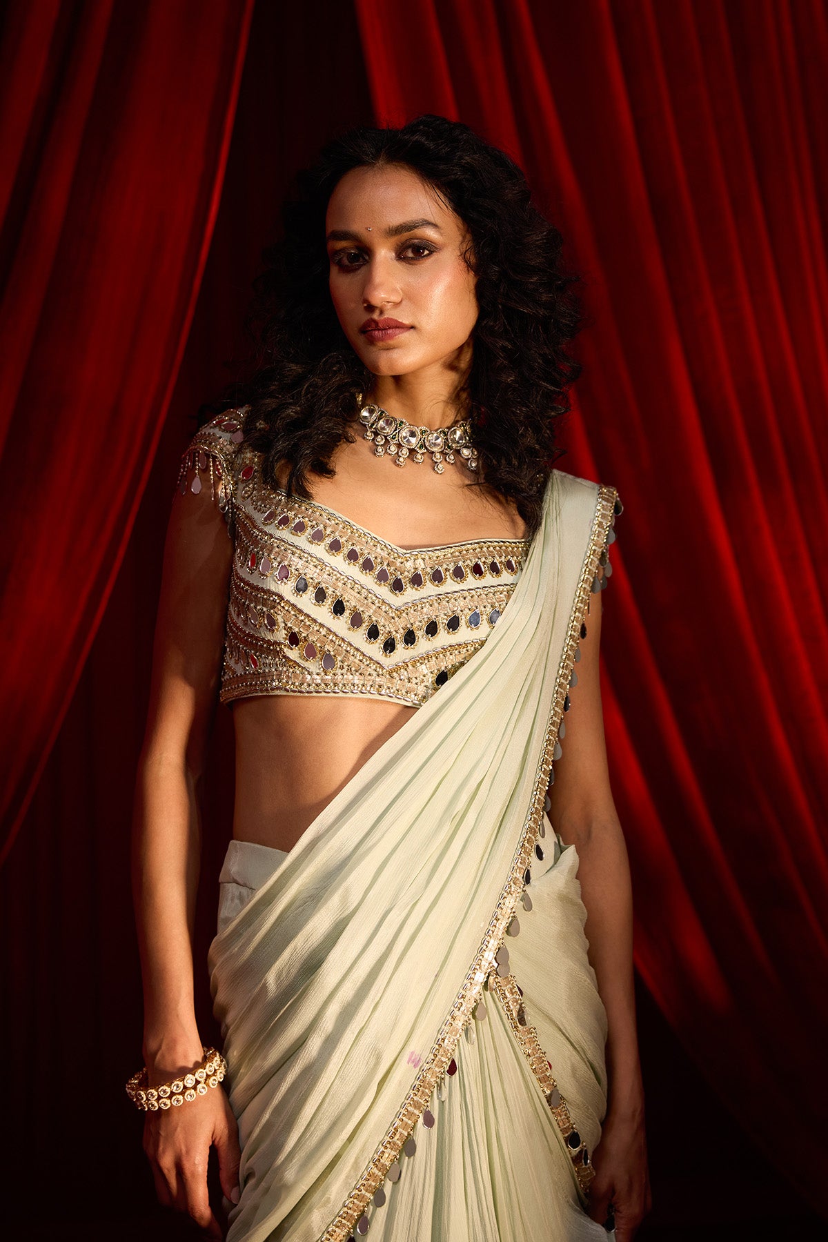 BANDHANA SAREE SET