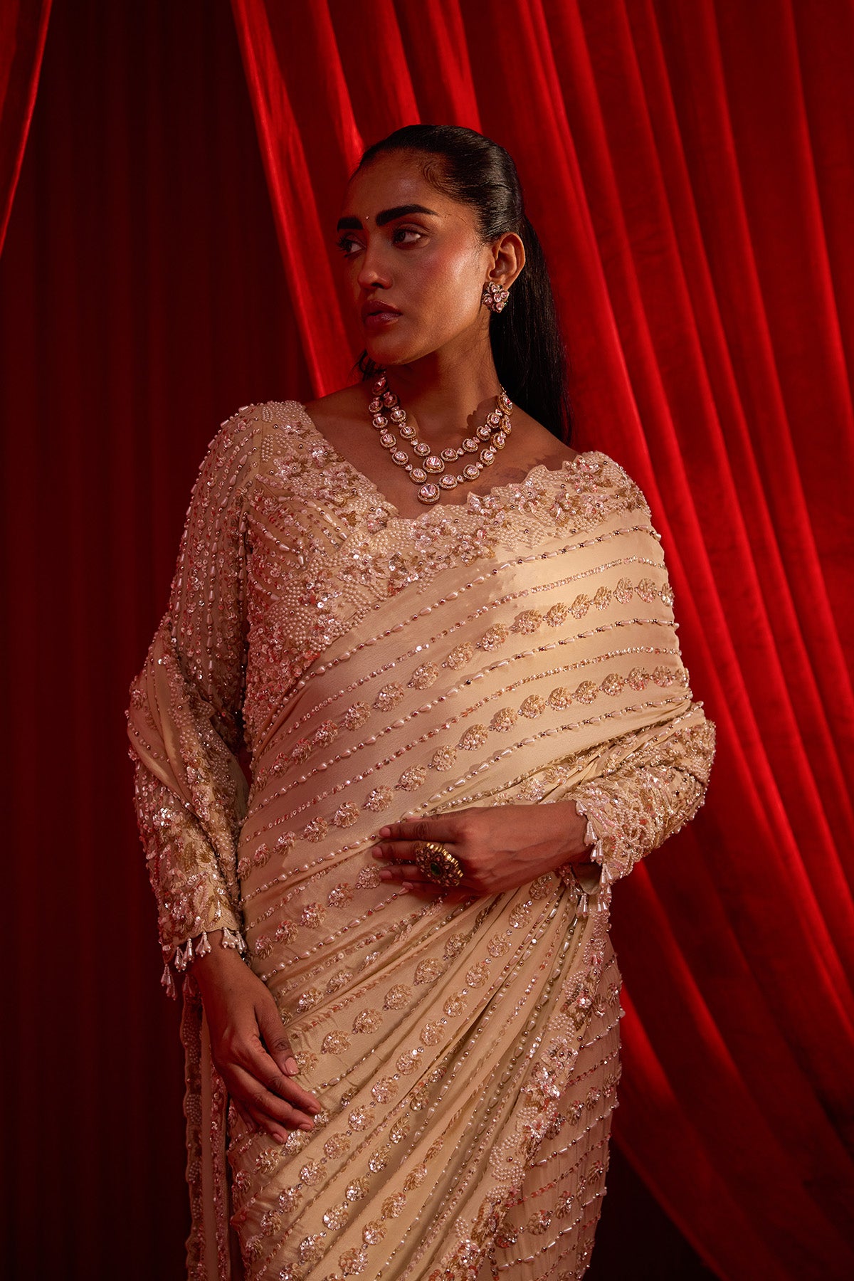 SUNHERI ANVAYA SAREE SET