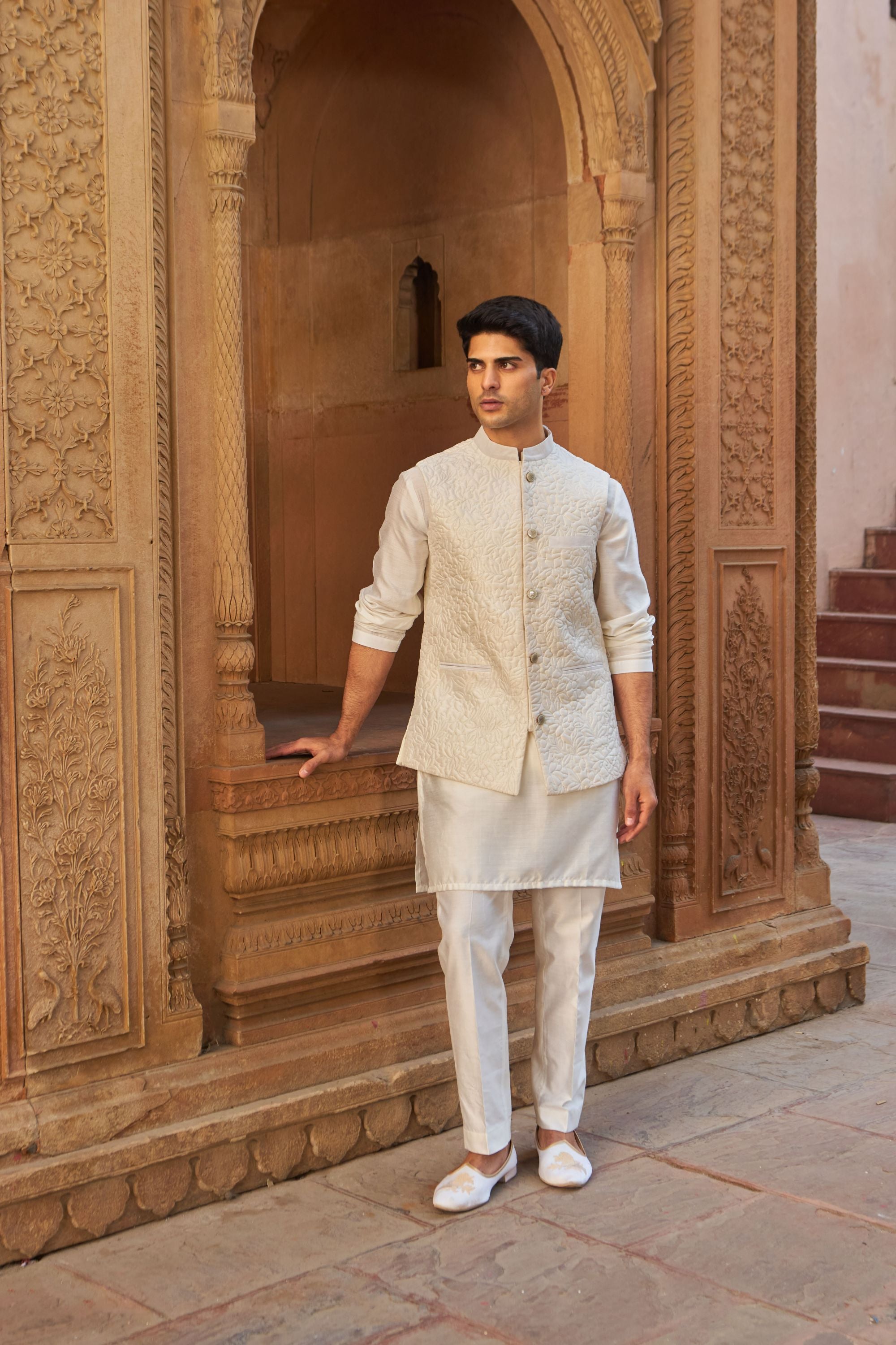 QUILTTED BANDI WITH KURTA SET