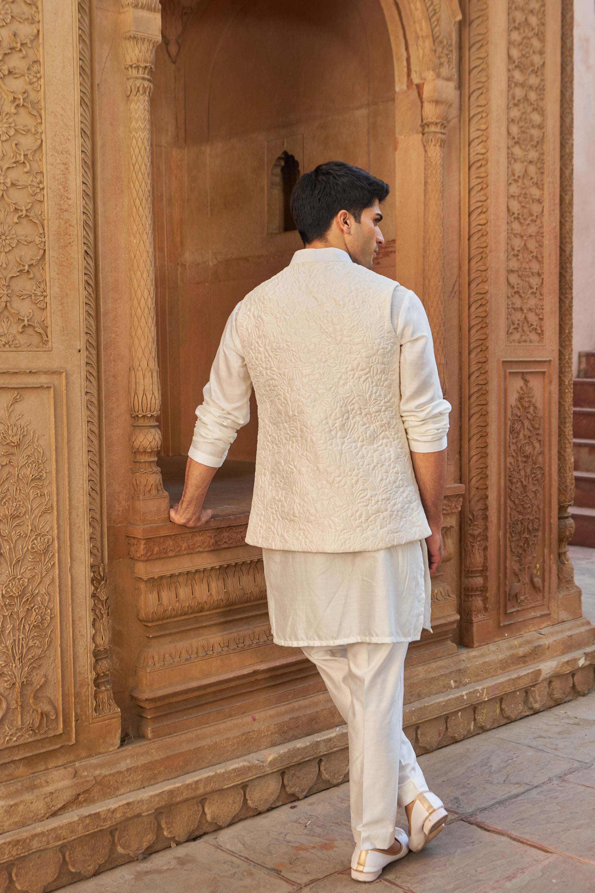 QUILTTED BANDI WITH KURTA SET