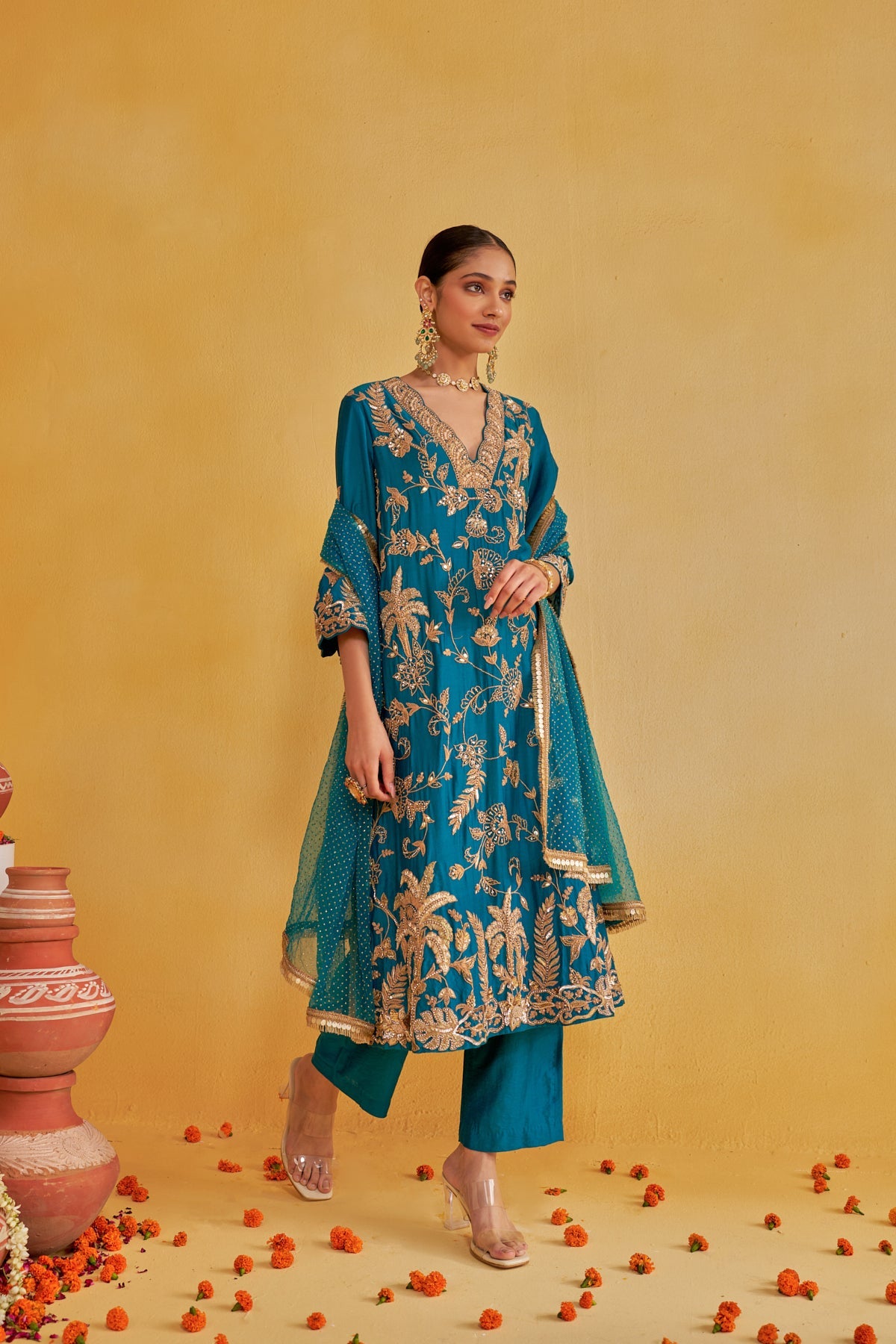 SHUBH FEROZI KURTA SET
