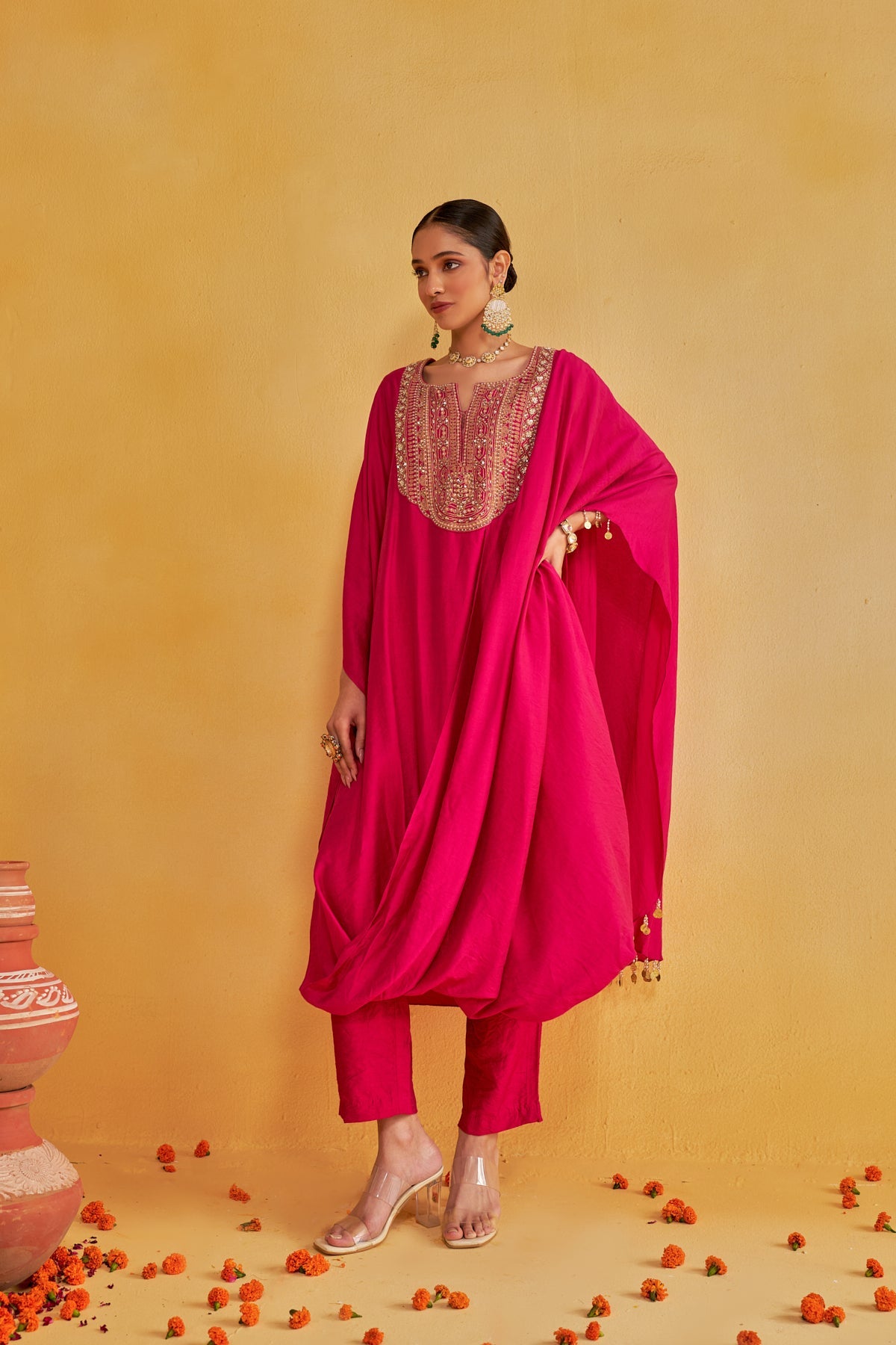 GULABI KURTA SET