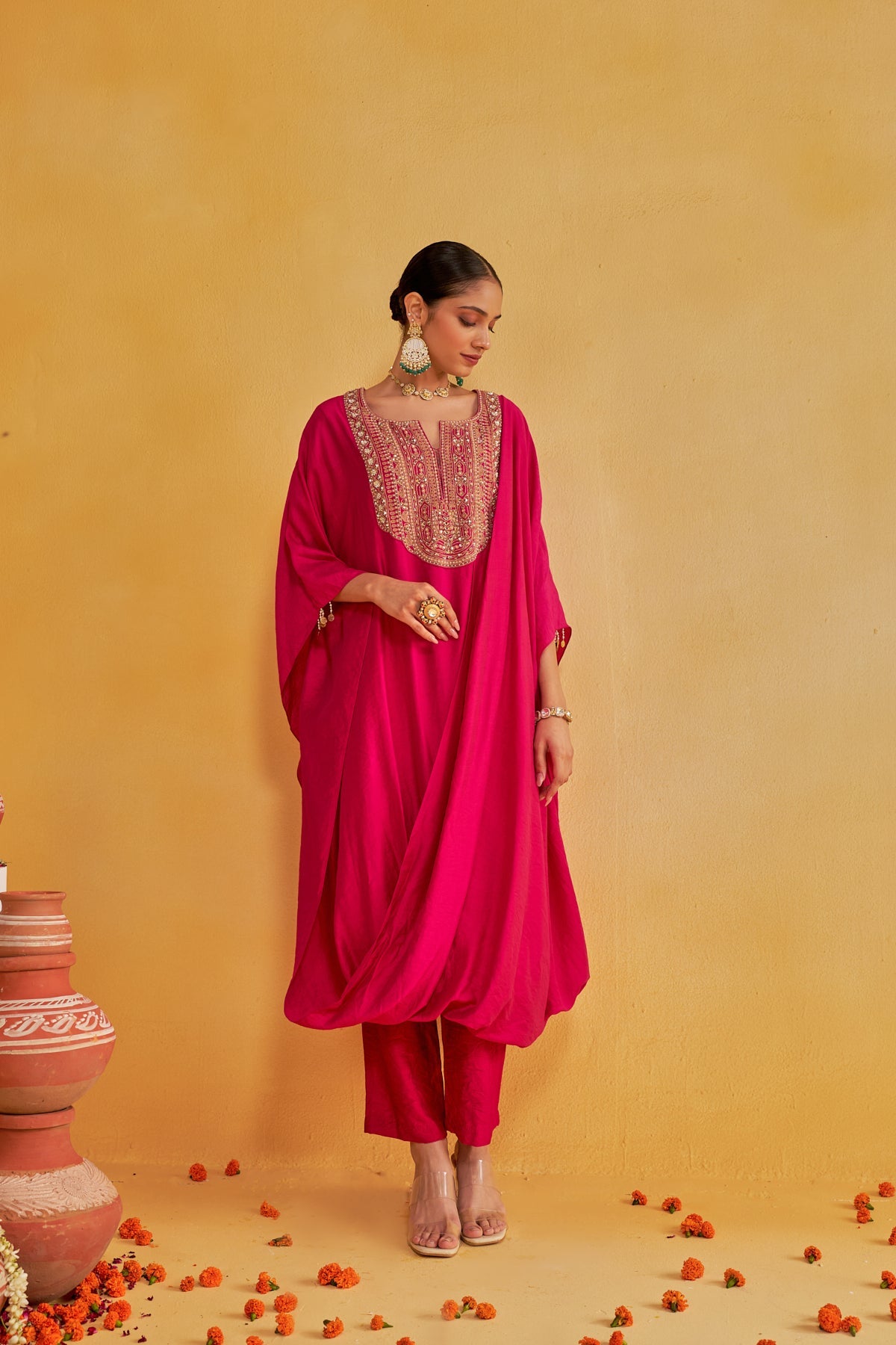 GULABI KURTA SET