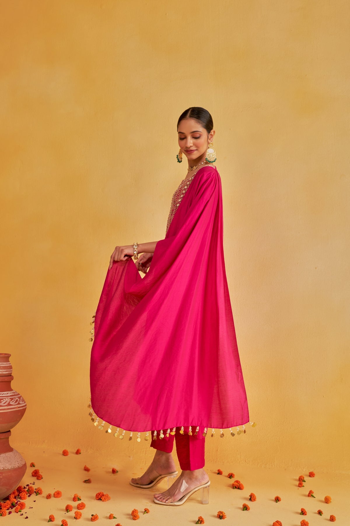 GULABI KURTA SET