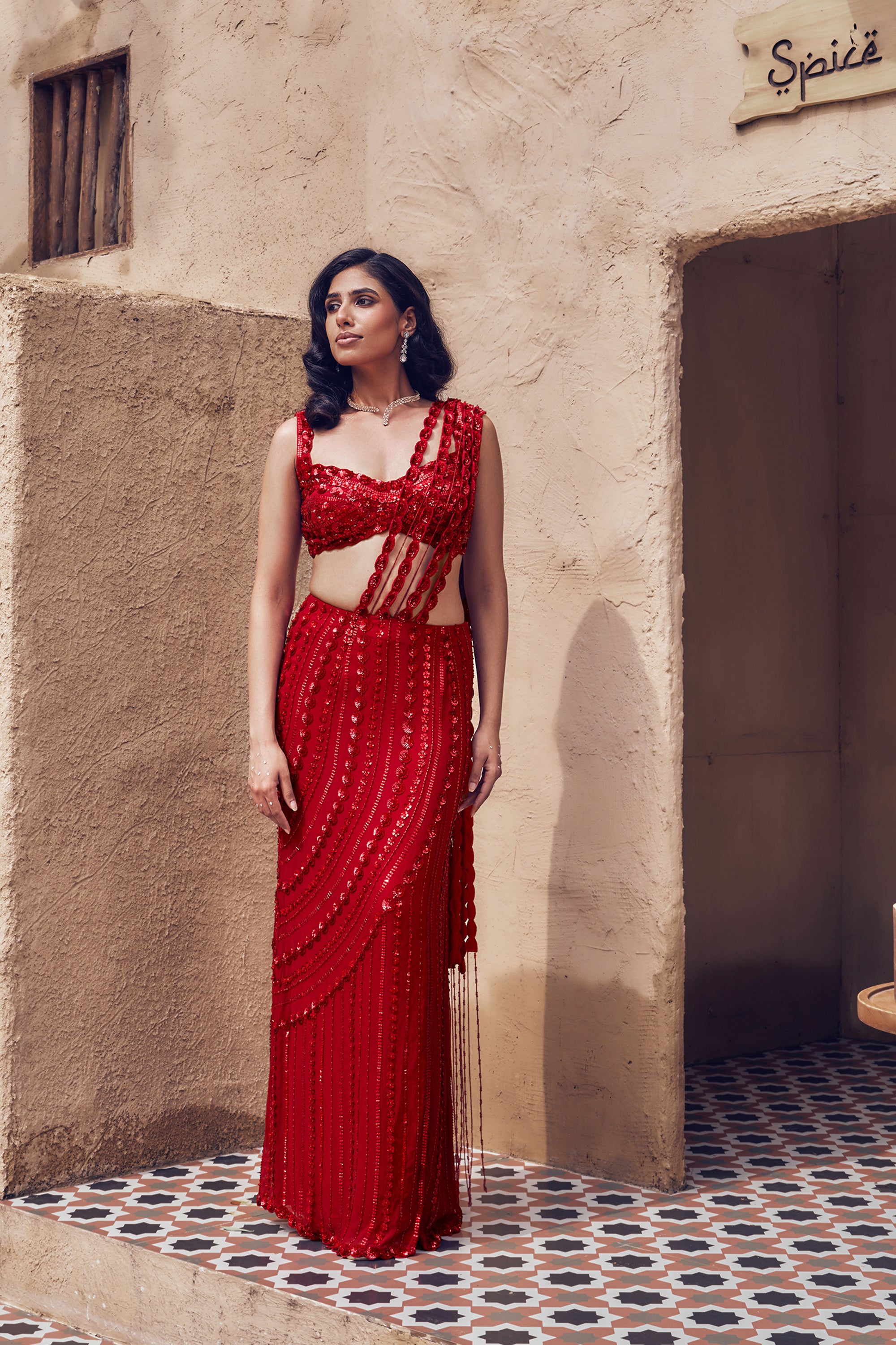 PADMARAGA DRAPE SAREE