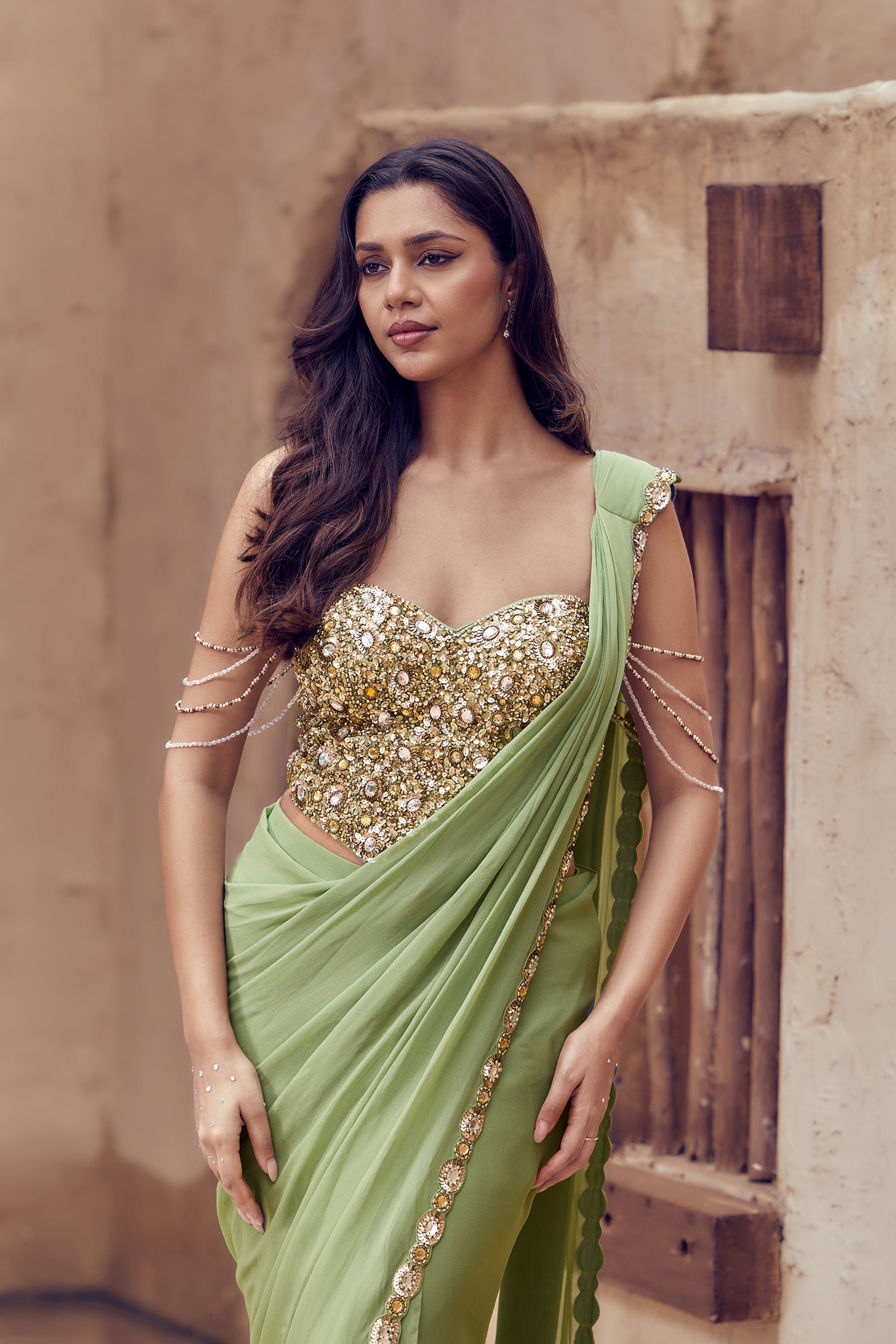 HARIT MEHER CORSET SAREE