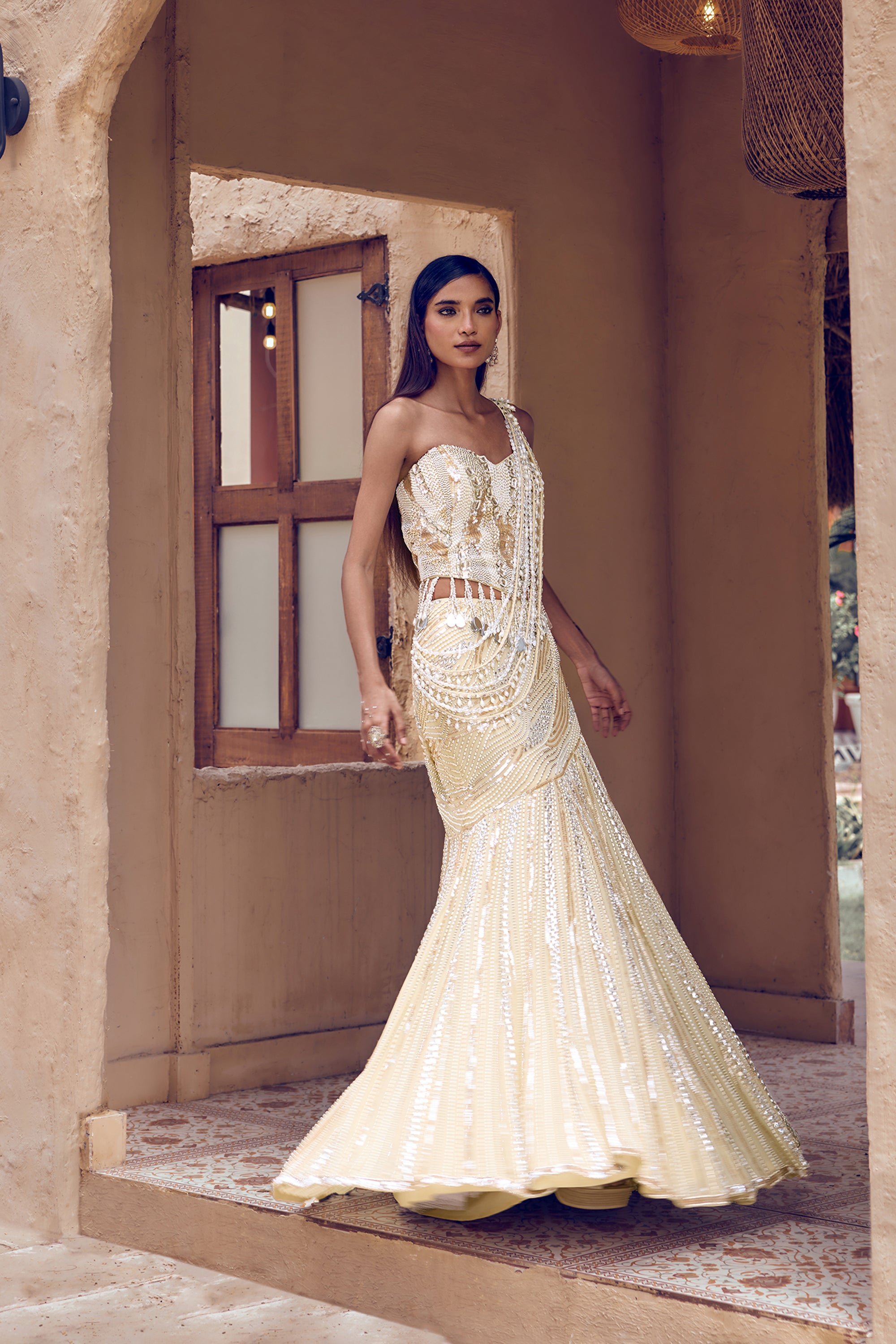 MUKTIKA PEARL DRAPE SAREE