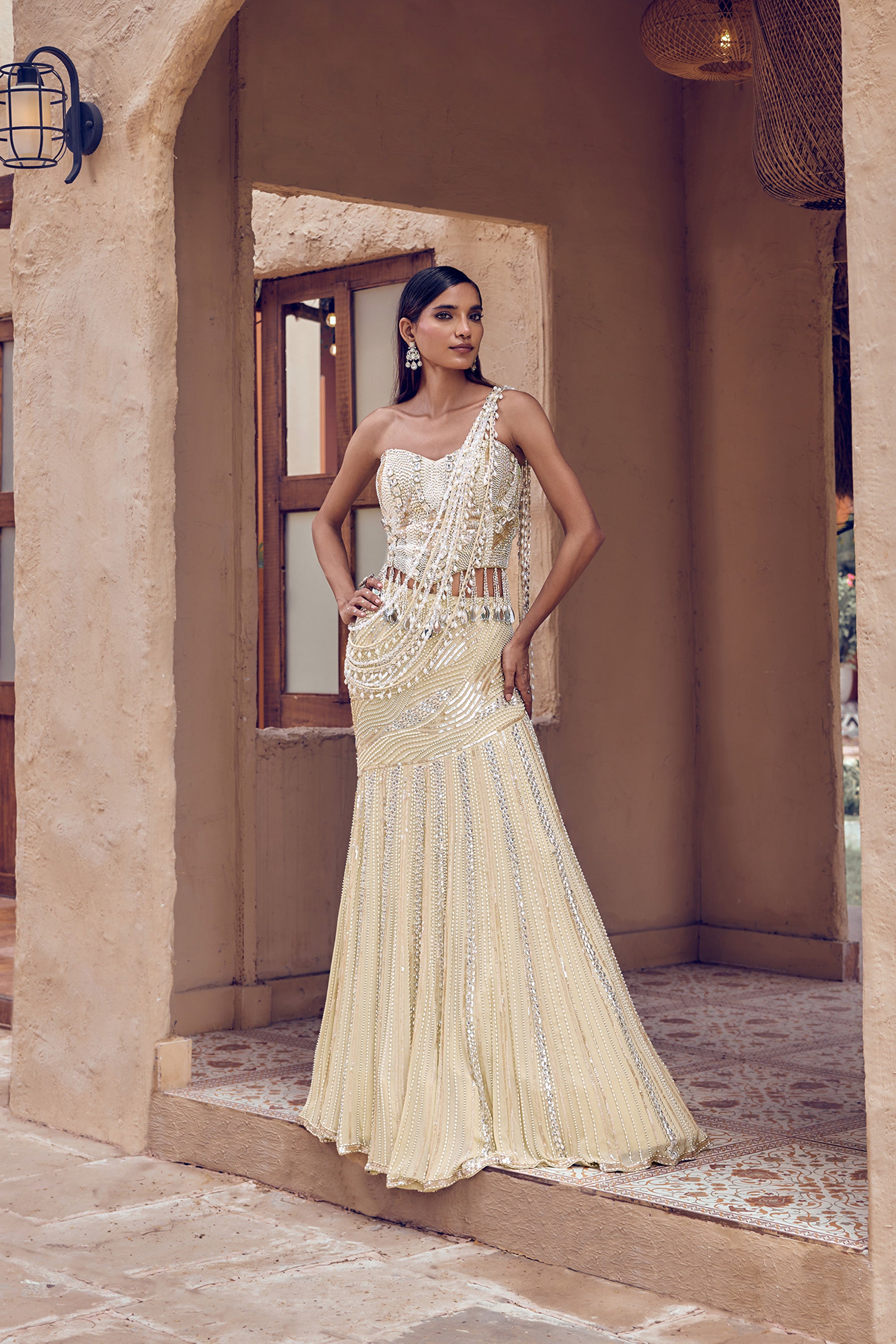MUKTIKA PEARL DRAPE SAREE