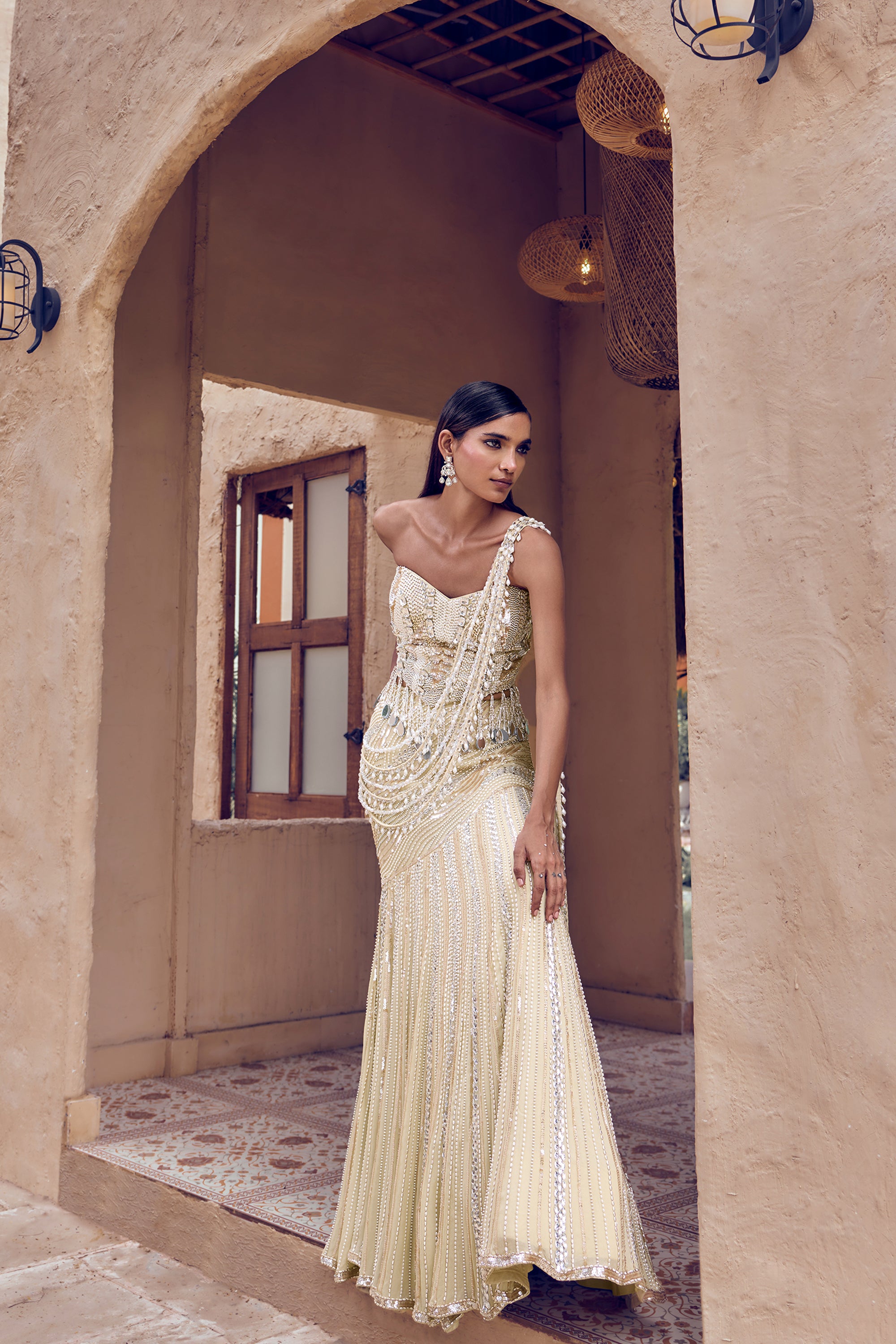 MUKTIKA PEARL DRAPE SAREE