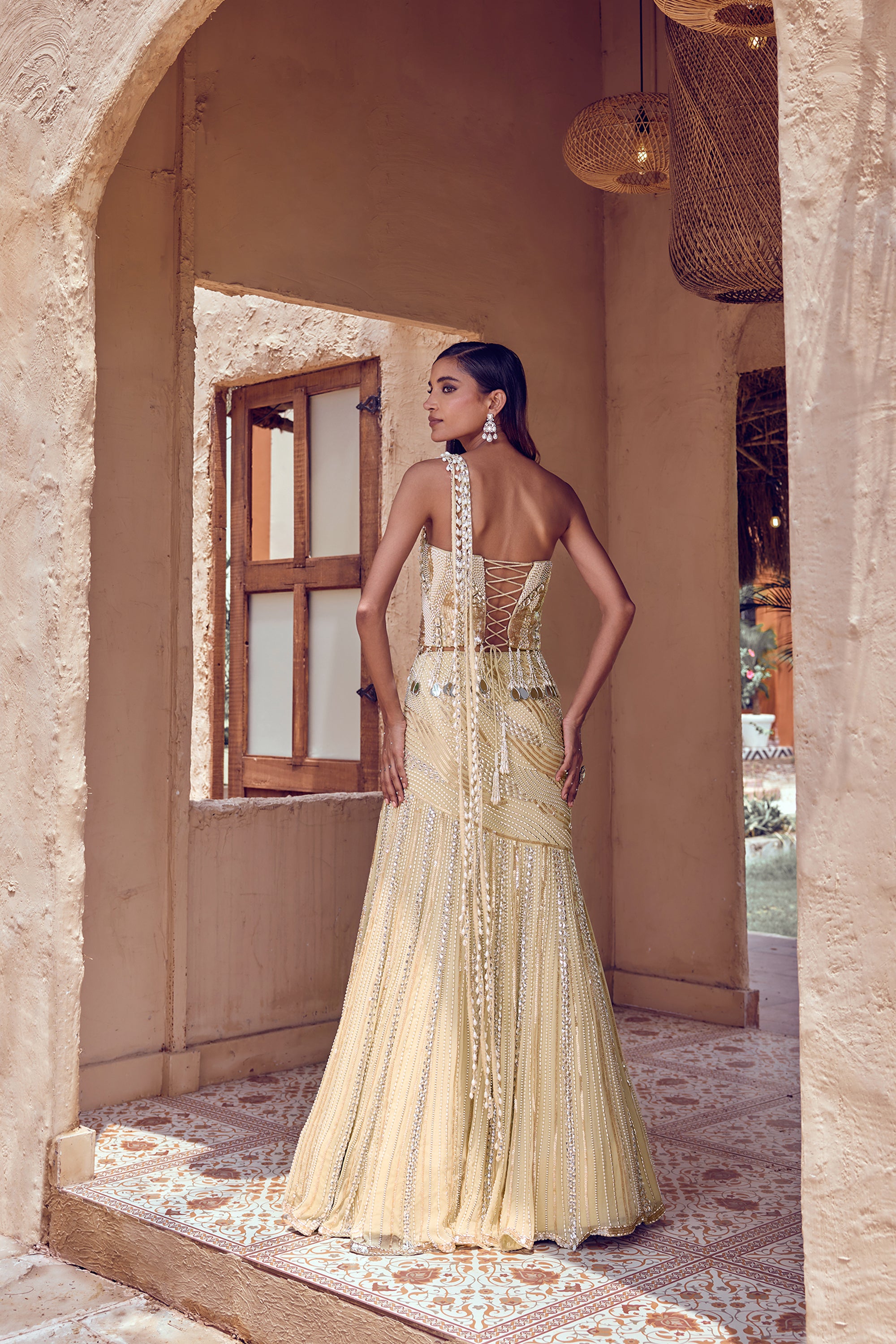 MUKTIKA PEARL DRAPE SAREE