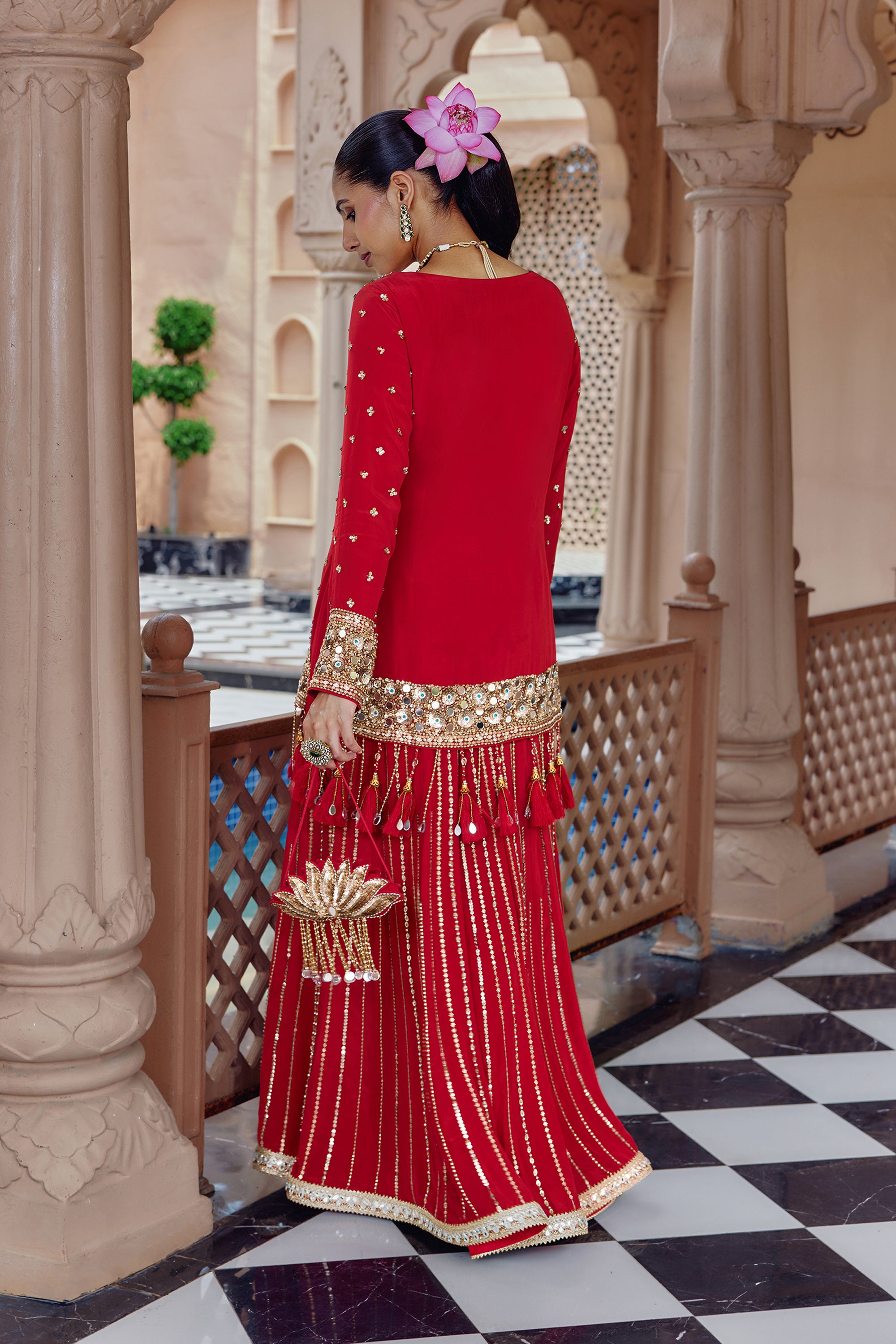 PADMA VALLI SHARARA SET