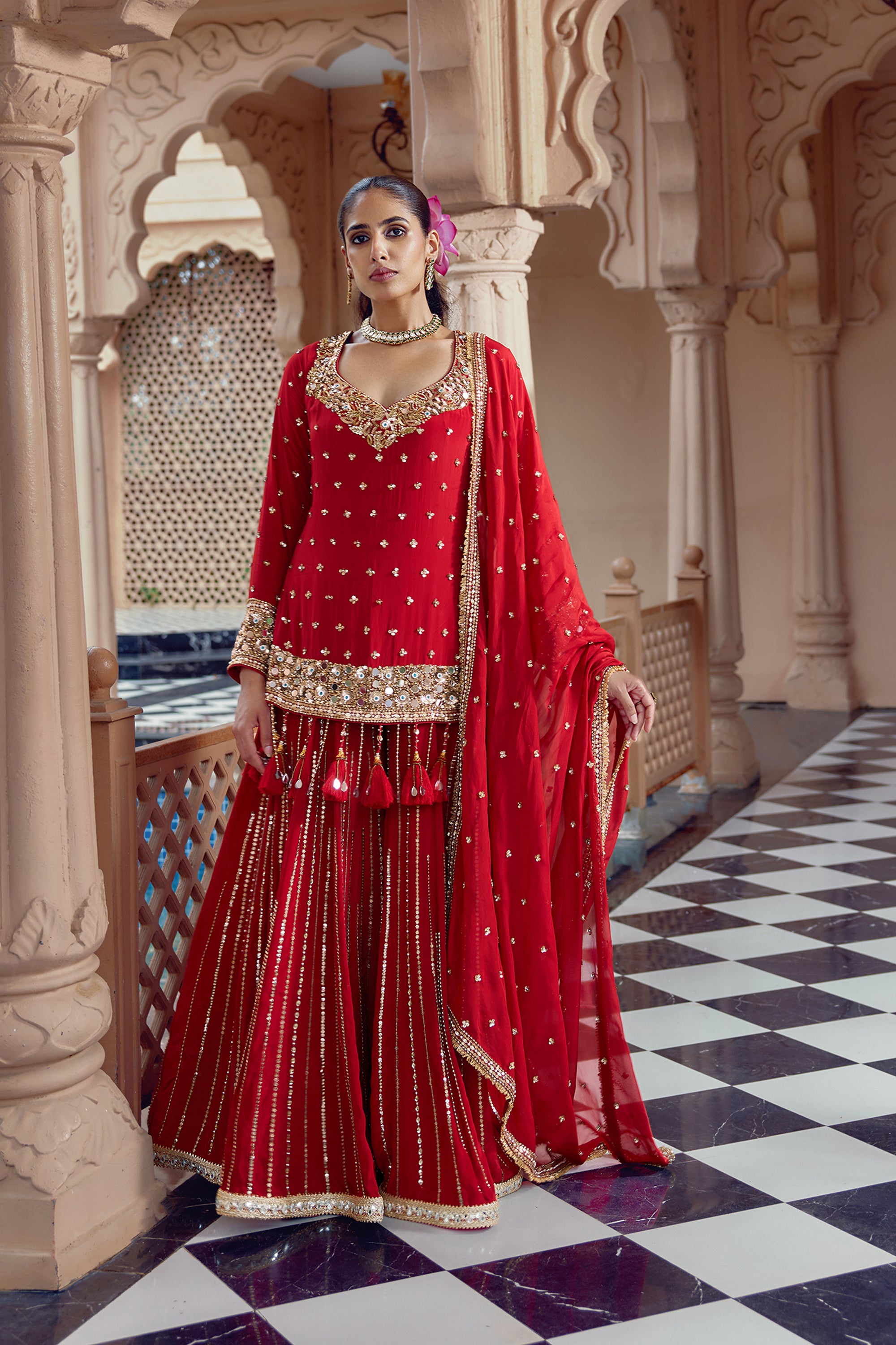 PADMA VALLI SHARARA SET