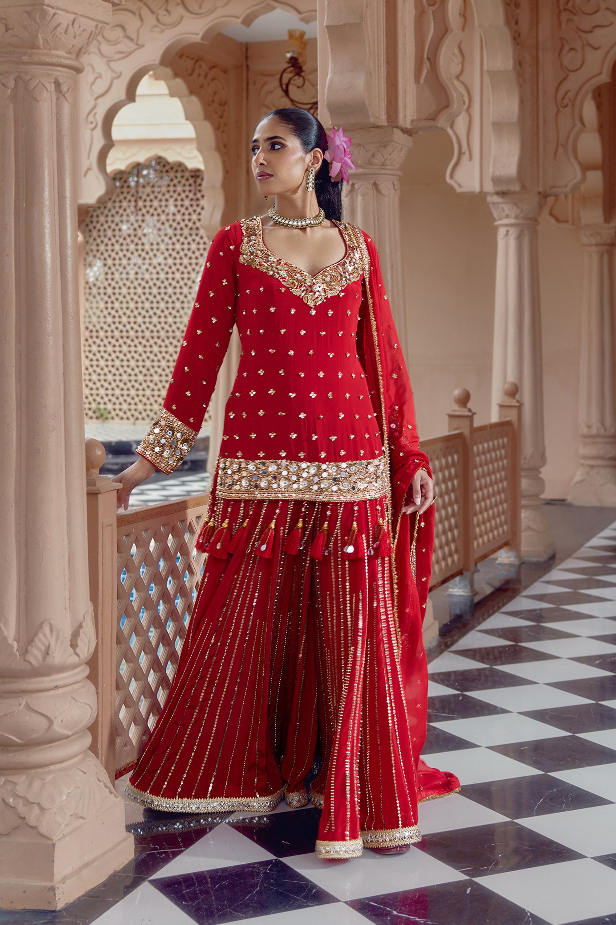 PADMA VALLI SHARARA SET