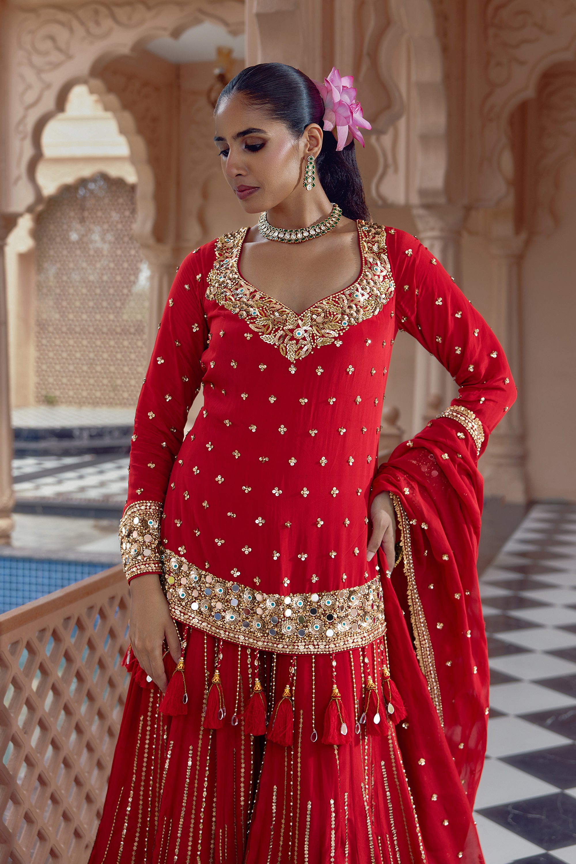 PADMA VALLI SHARARA SET