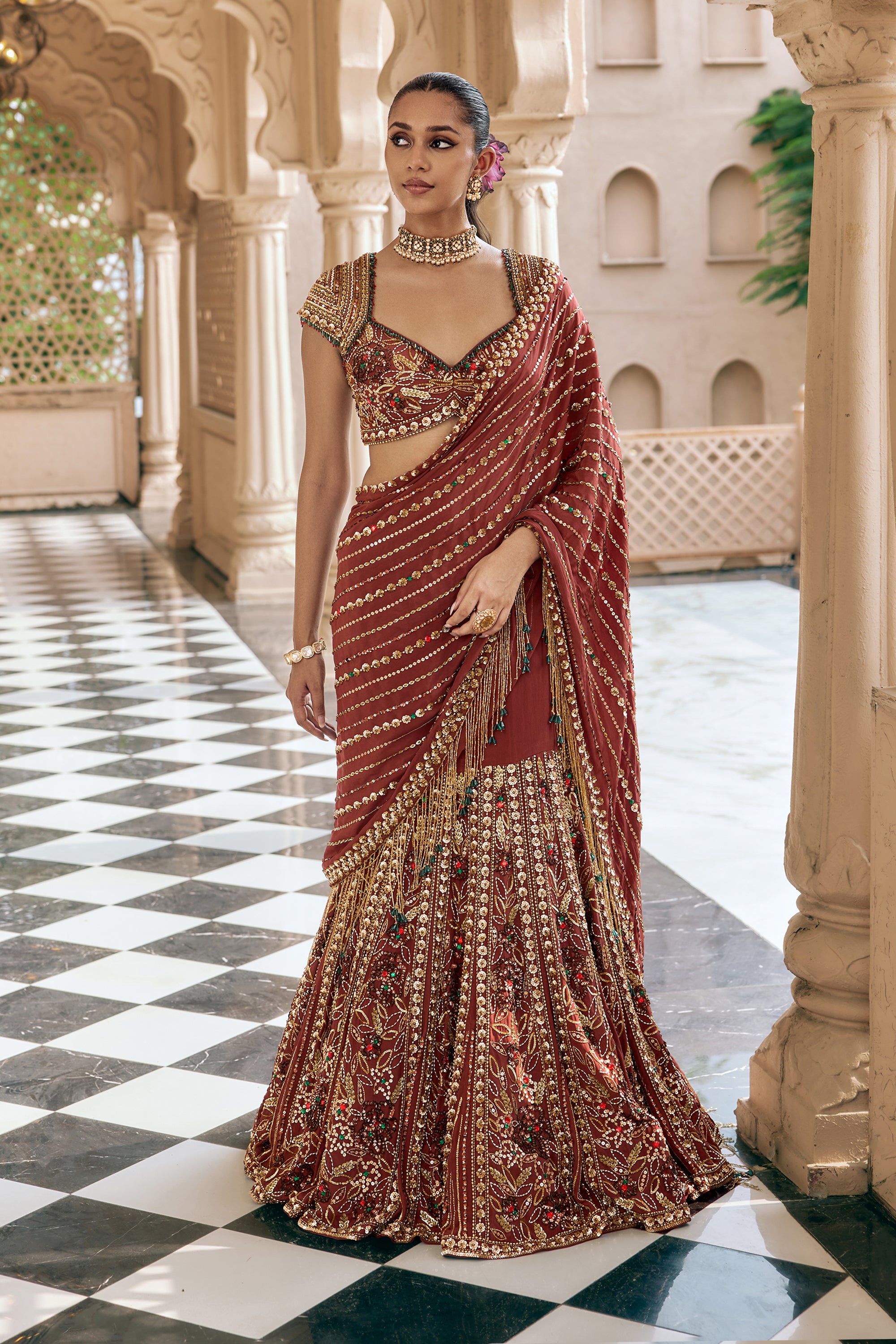 KANAK PADMA SAREE LEHENGA