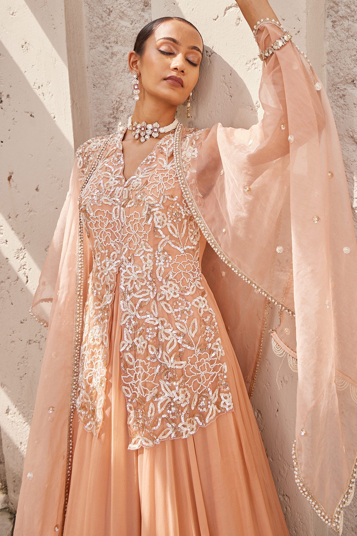 Buy Pink Bahaare -E- Jalsaa Anarkali | Nidhika Shekhar