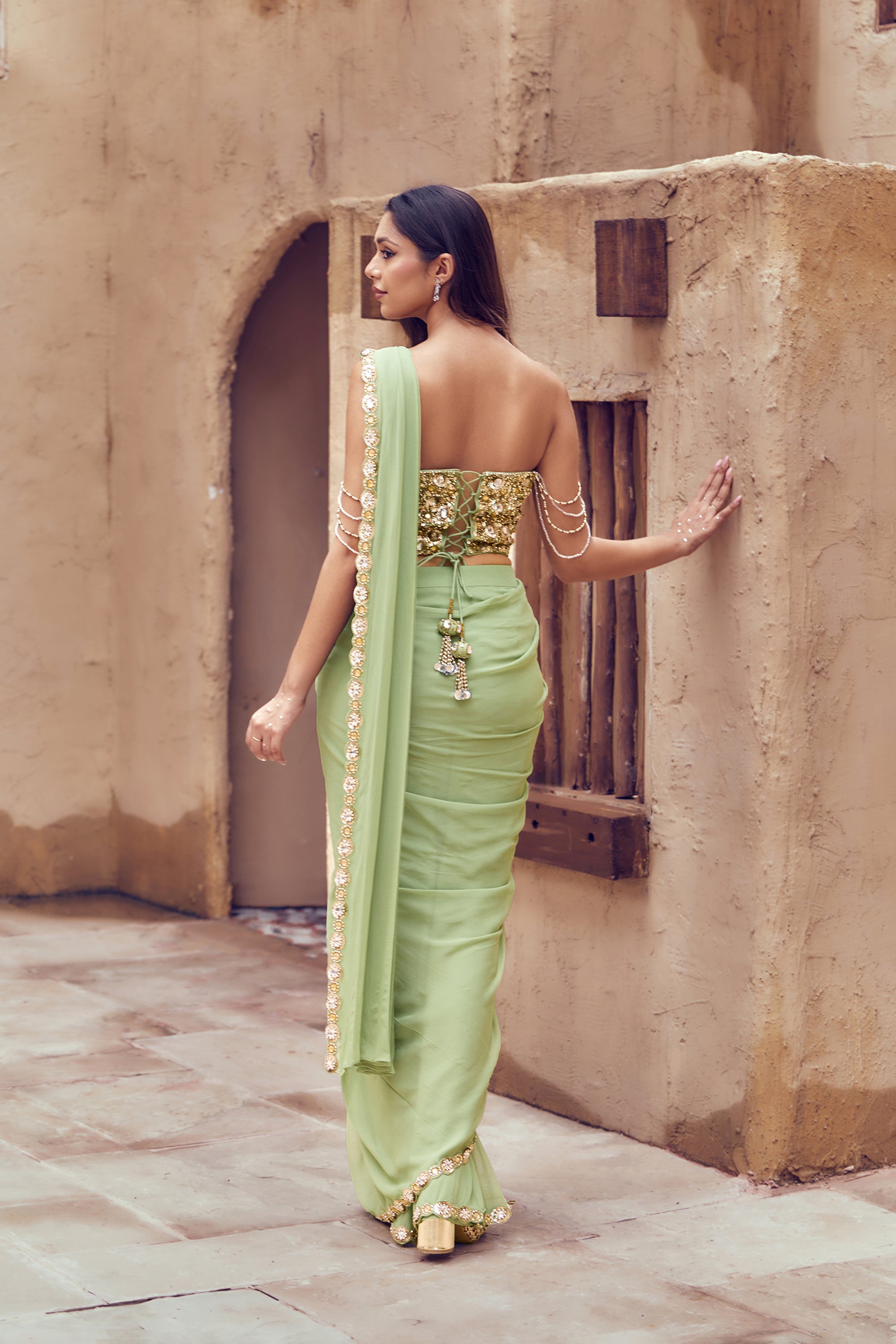 HARIT MEHER CORSET SAREE