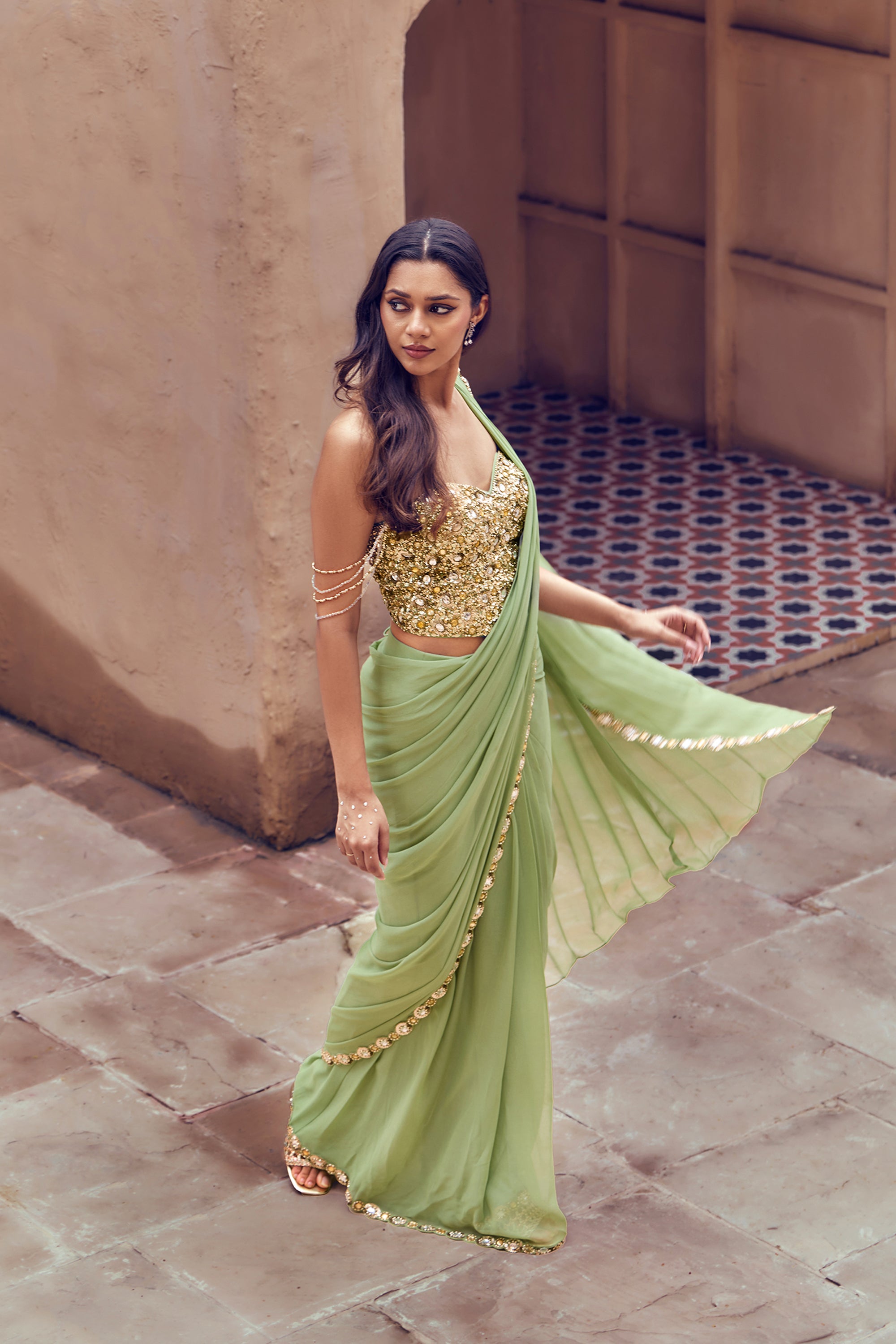 HARIT MEHER CORSET SAREE