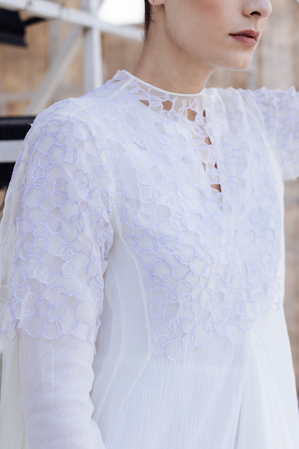 Buy Divine - White Drape Layered Dress Set | Nidhika Shekhar