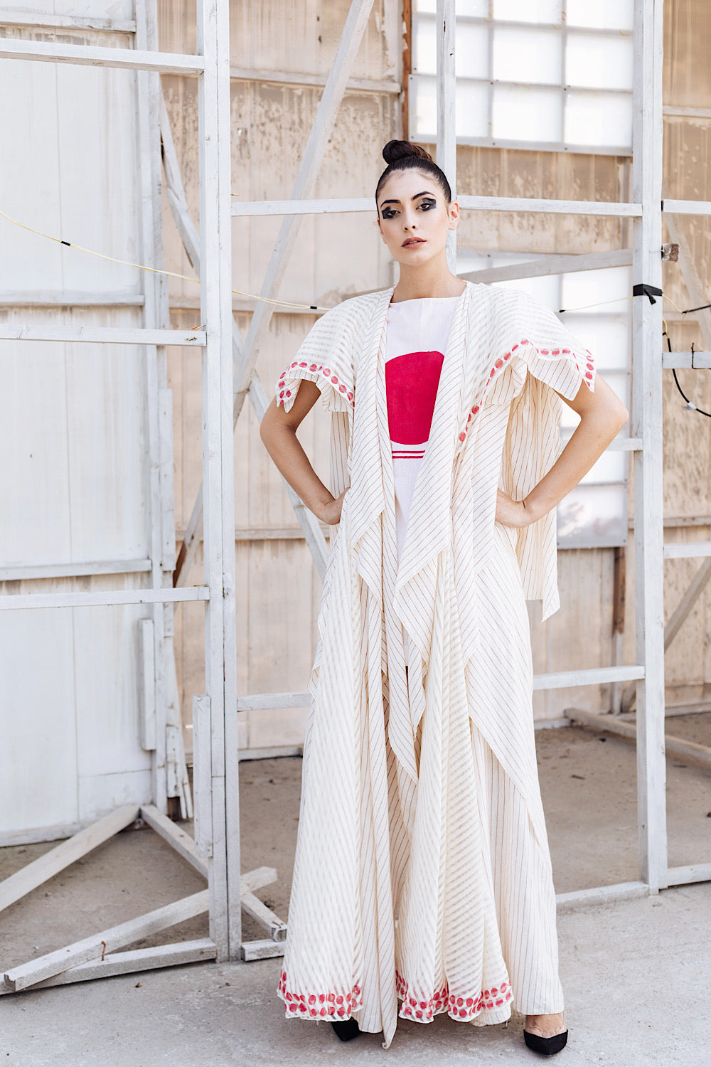 Buy Women's Designer Drape Cape Dress Set | Nidhika Shekhar