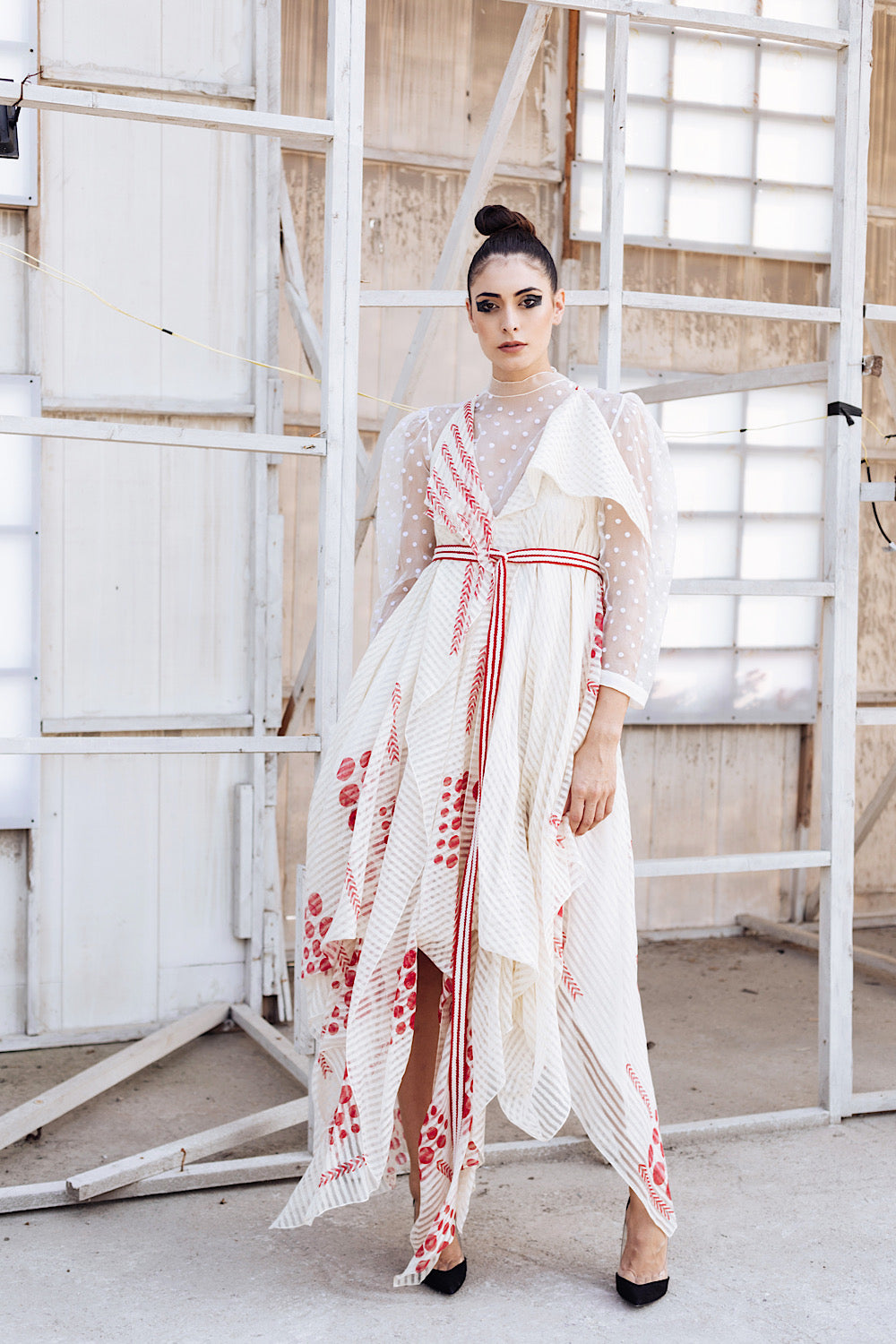 Buy Women's Off-white Asymmetrical Dress | Nidhika Shekhar