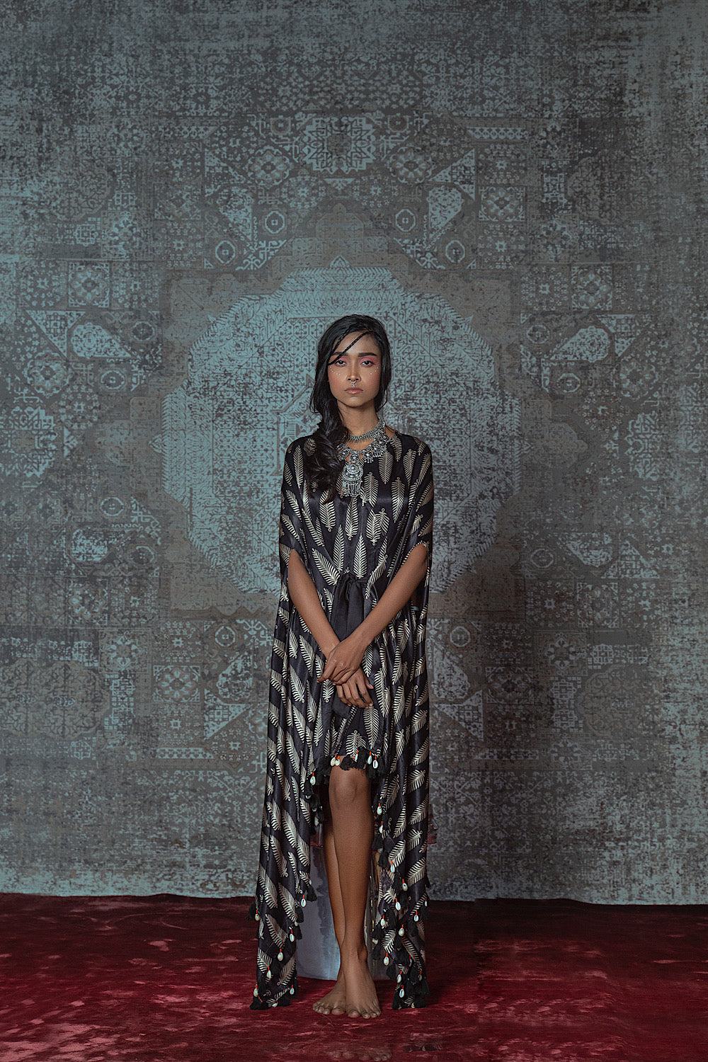 Designer Ajrakh Print Handkerchief Dress | Nidhika Shekhar